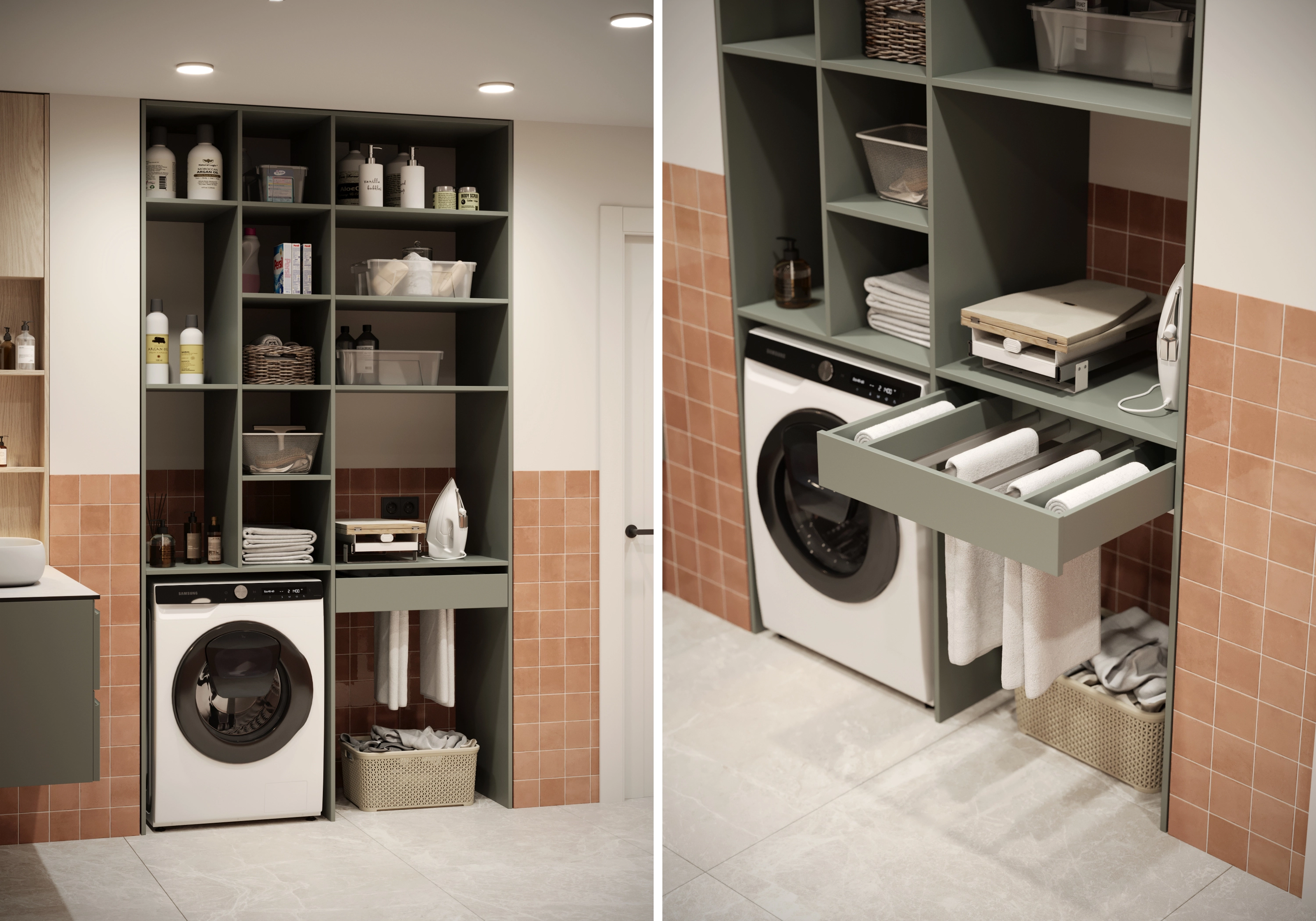 Шкаф под стиральную машину Пьоджа-4