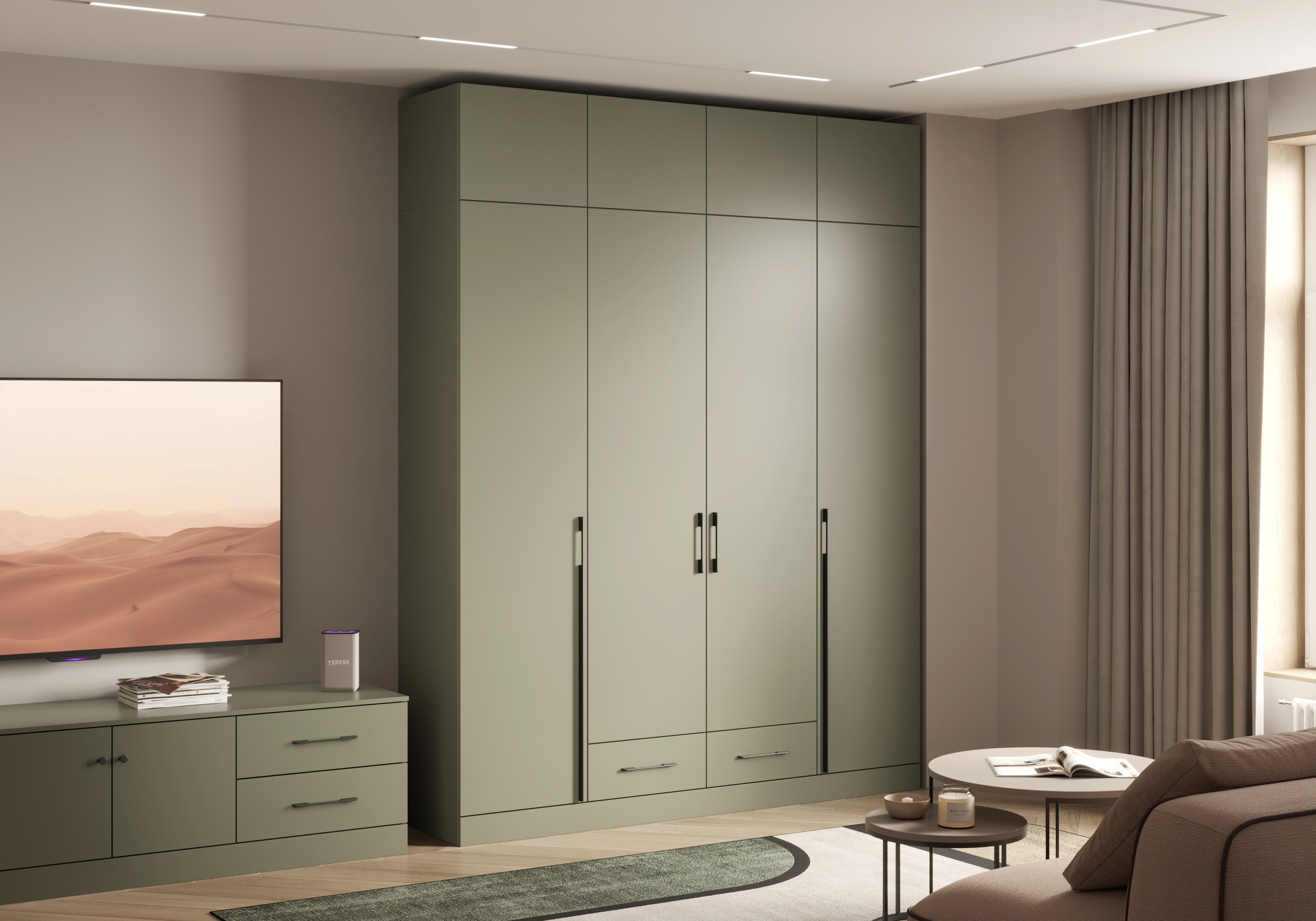 Распашной шкаф Капса-4.1.1 с антресолью