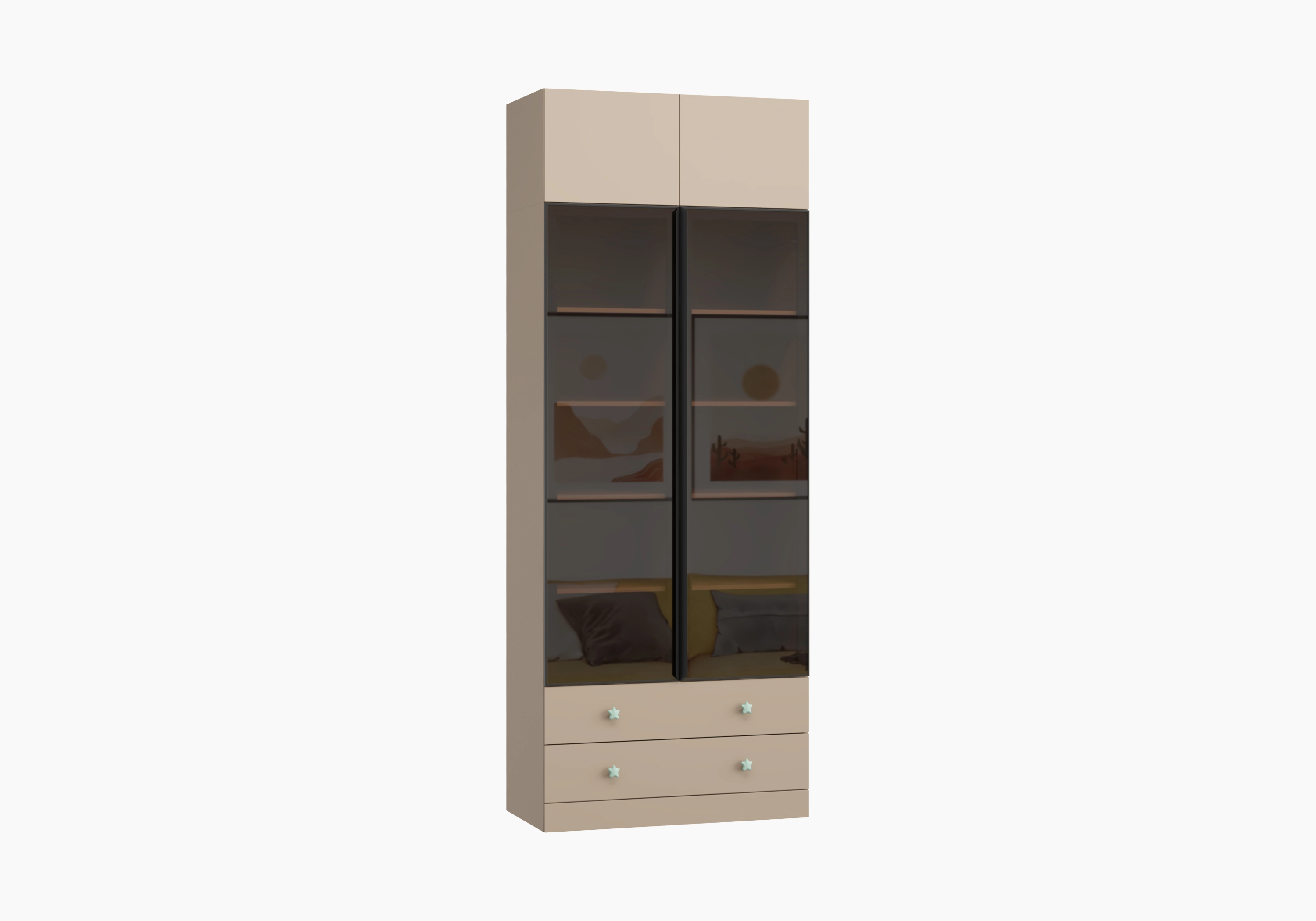 Витрина Капса-2.2.2 с антресолью