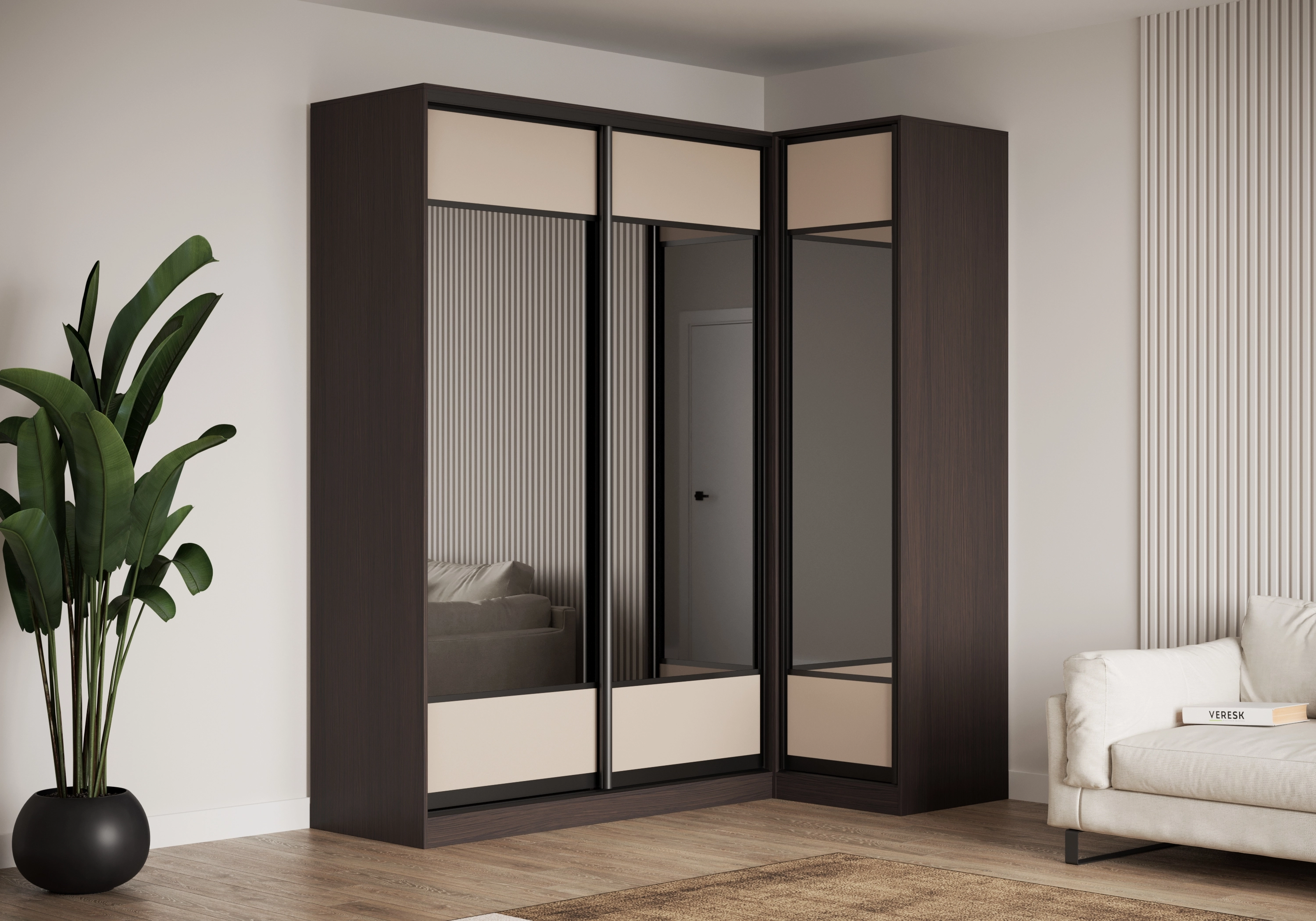 Шкаф-купе угловой Борден-5-1 1200