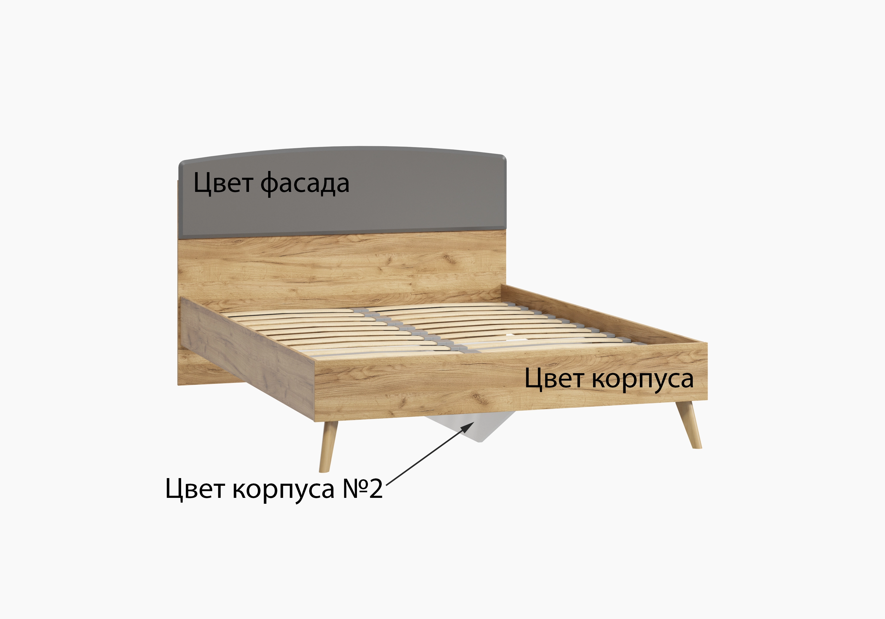 Двуспальная кровать Скандивуд-140