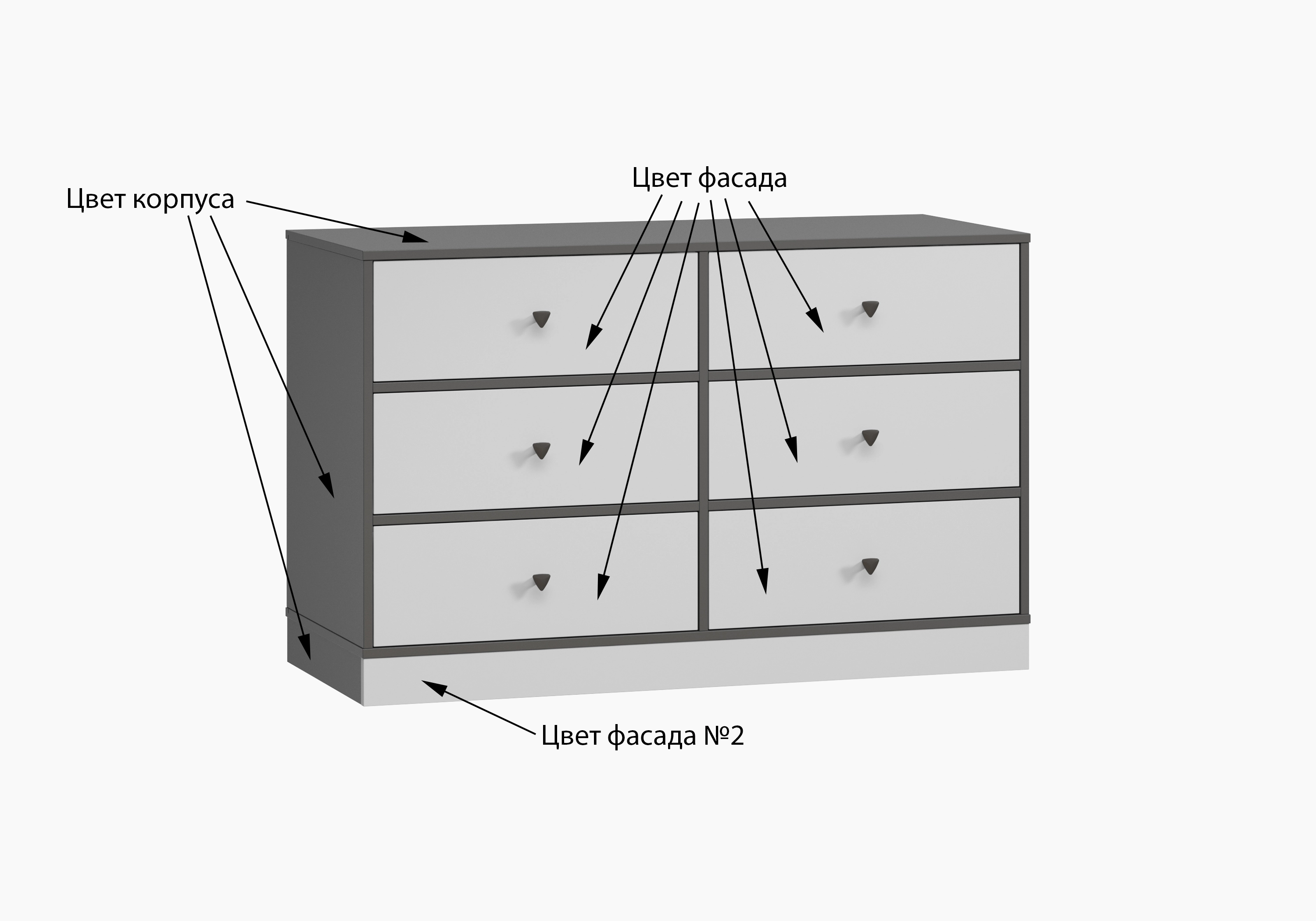 Комод с 6 ящиками Виггинс-2