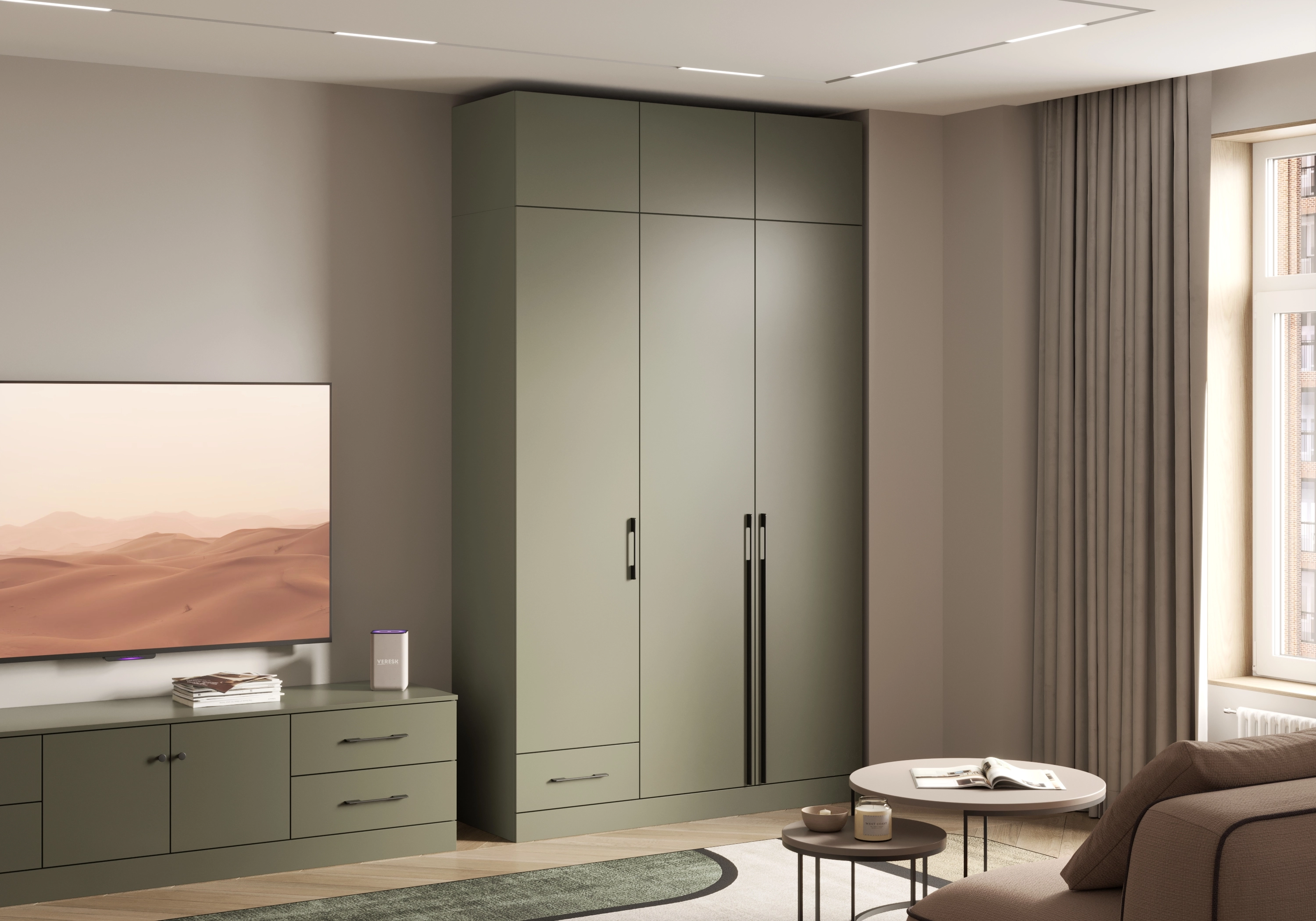 Распашной шкаф Капса-3.6.1 с антресолью