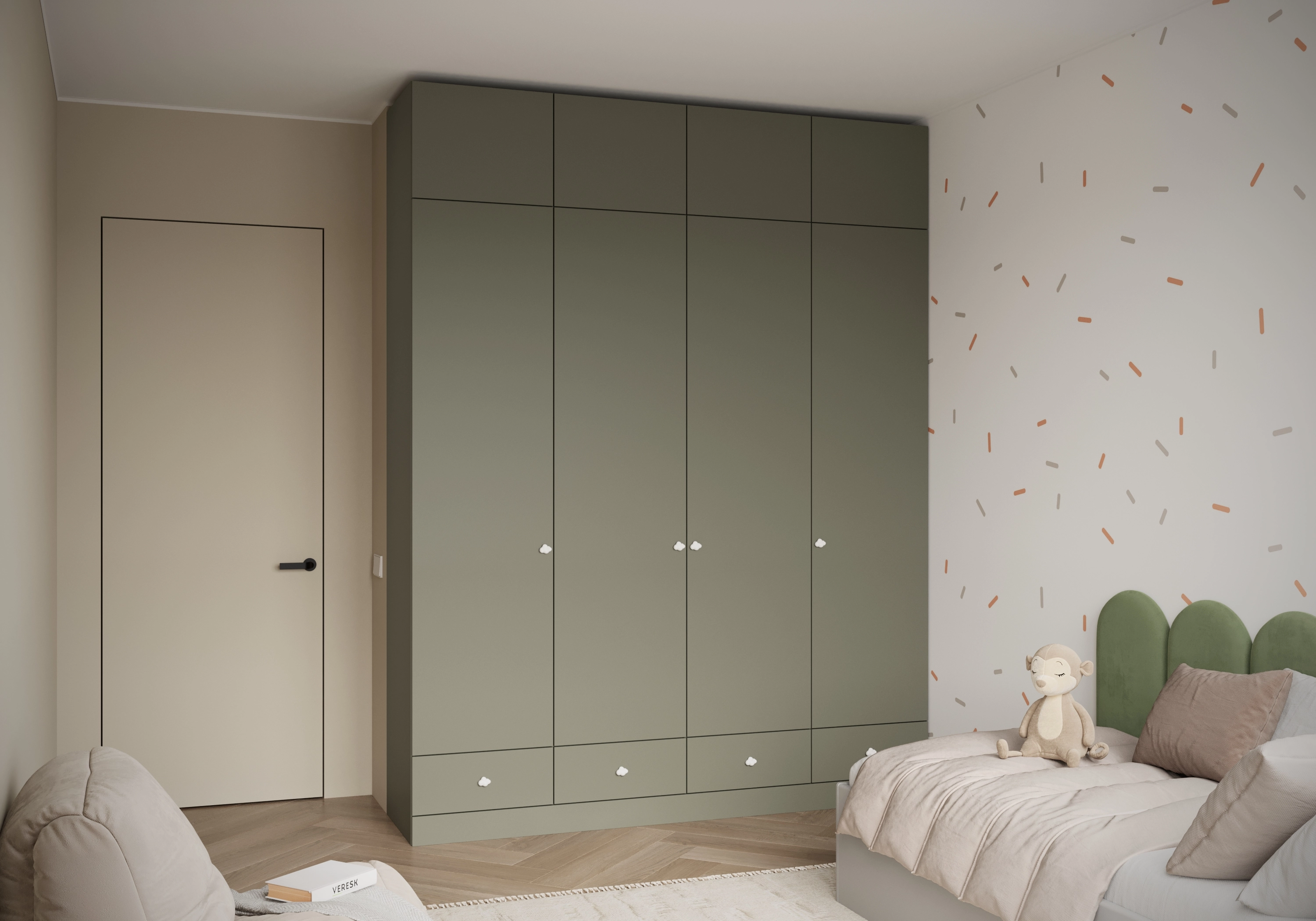 Распашной шкаф Капса-4.3.1 с антресолью