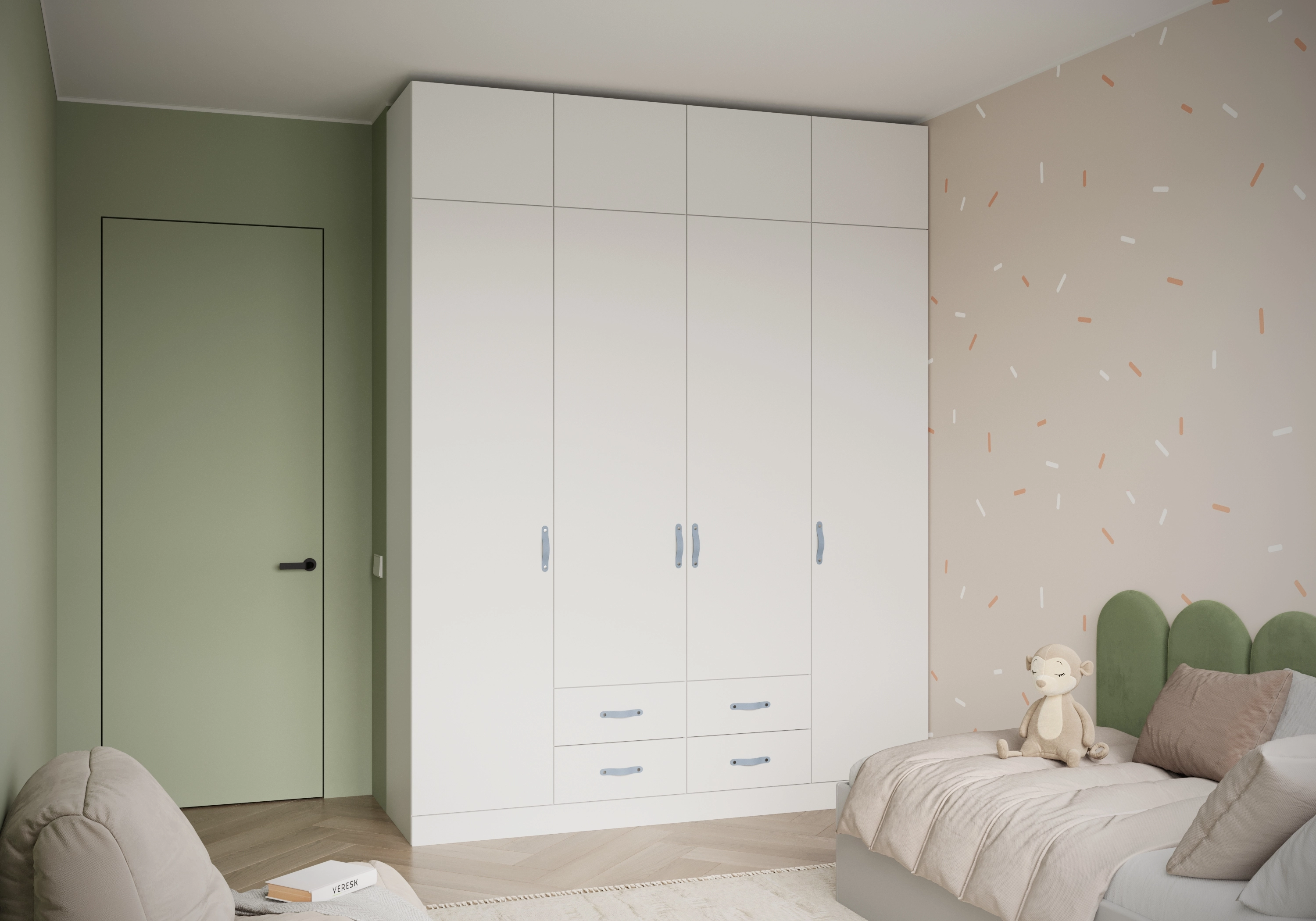 Распашной шкаф Капса-4.1.2 с антресолью