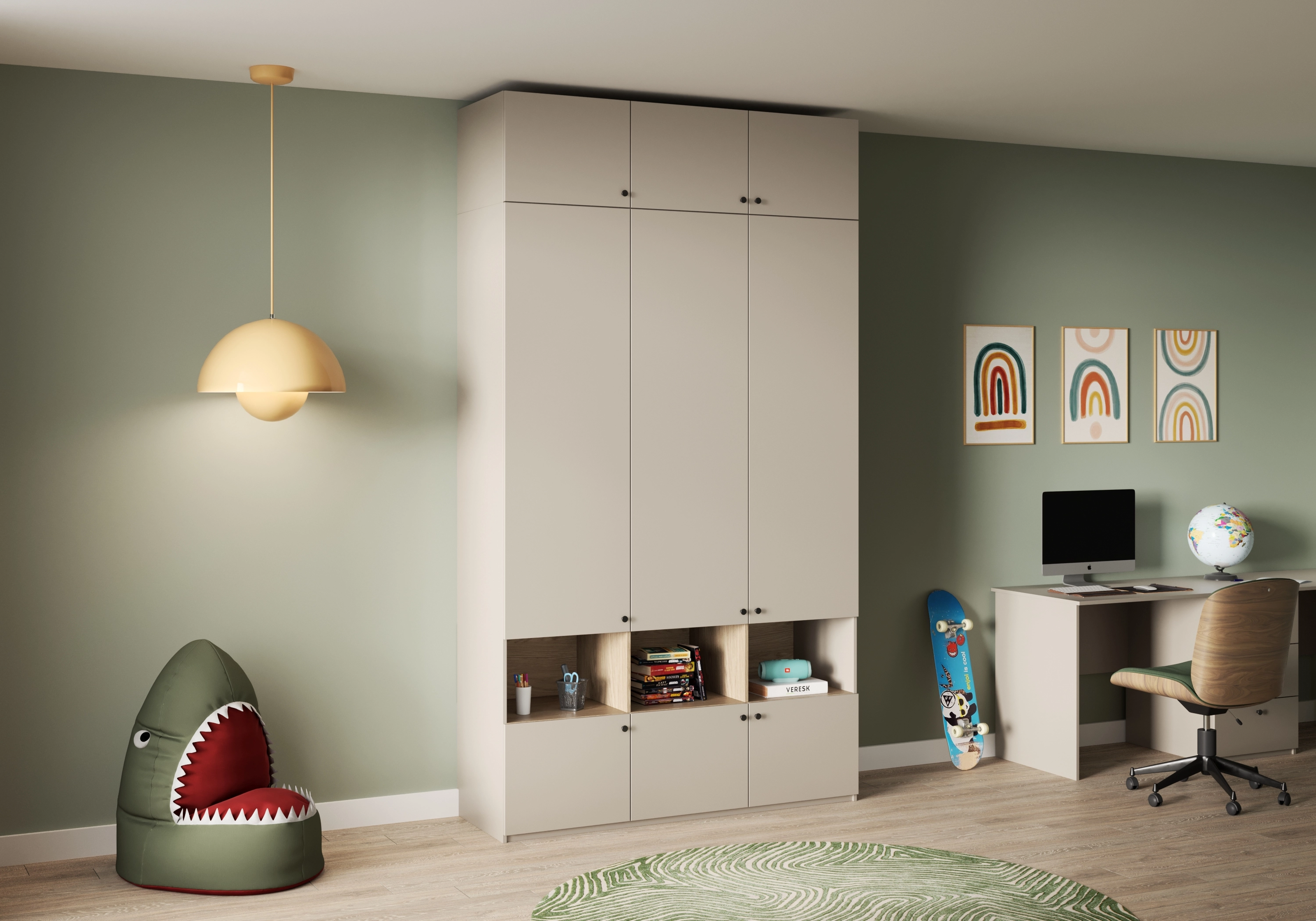 Распашной шкаф Моццо-3 с антресолью