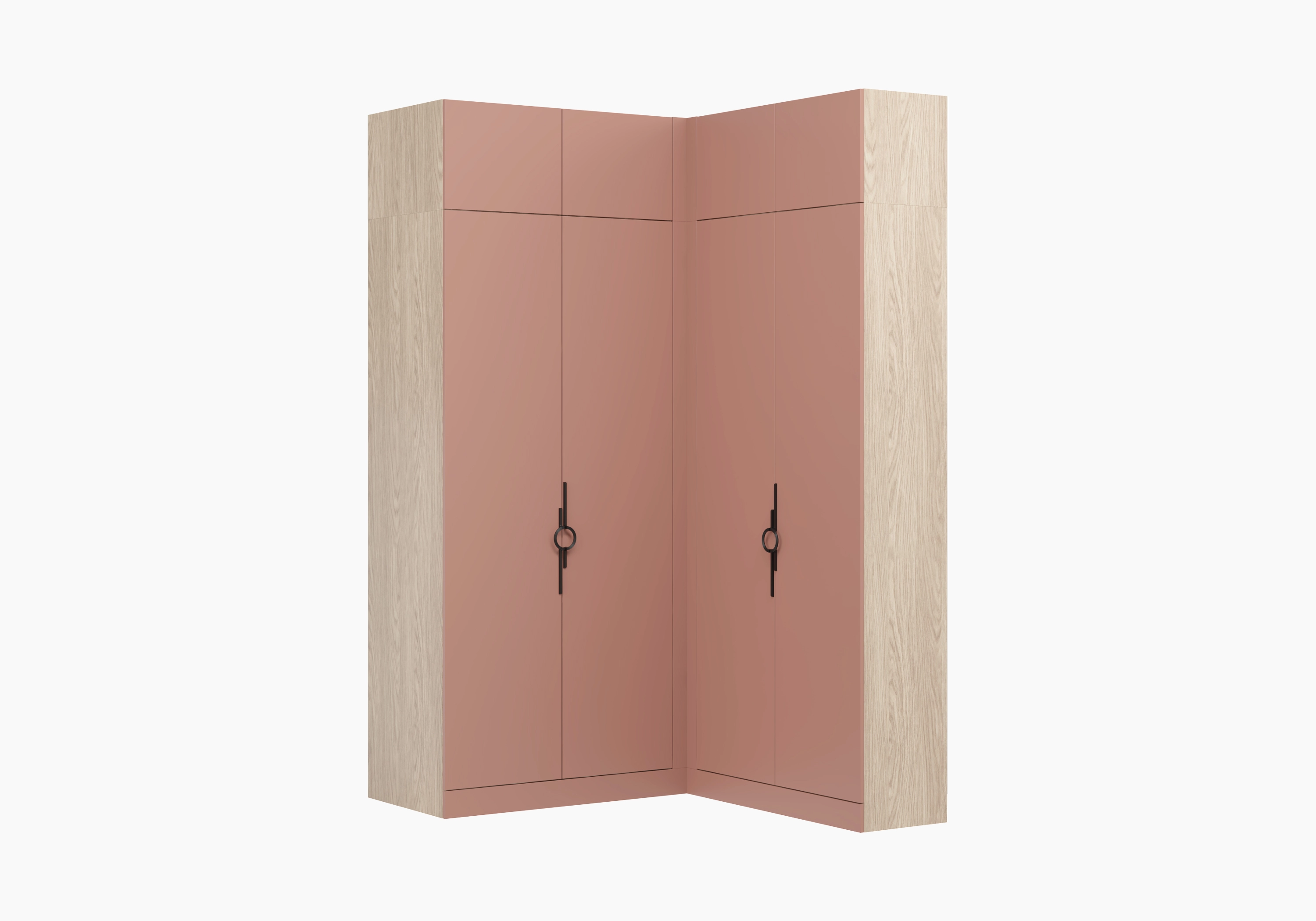 Распашной шкаф угловой Элавия-2-400 Премиум с антресолью