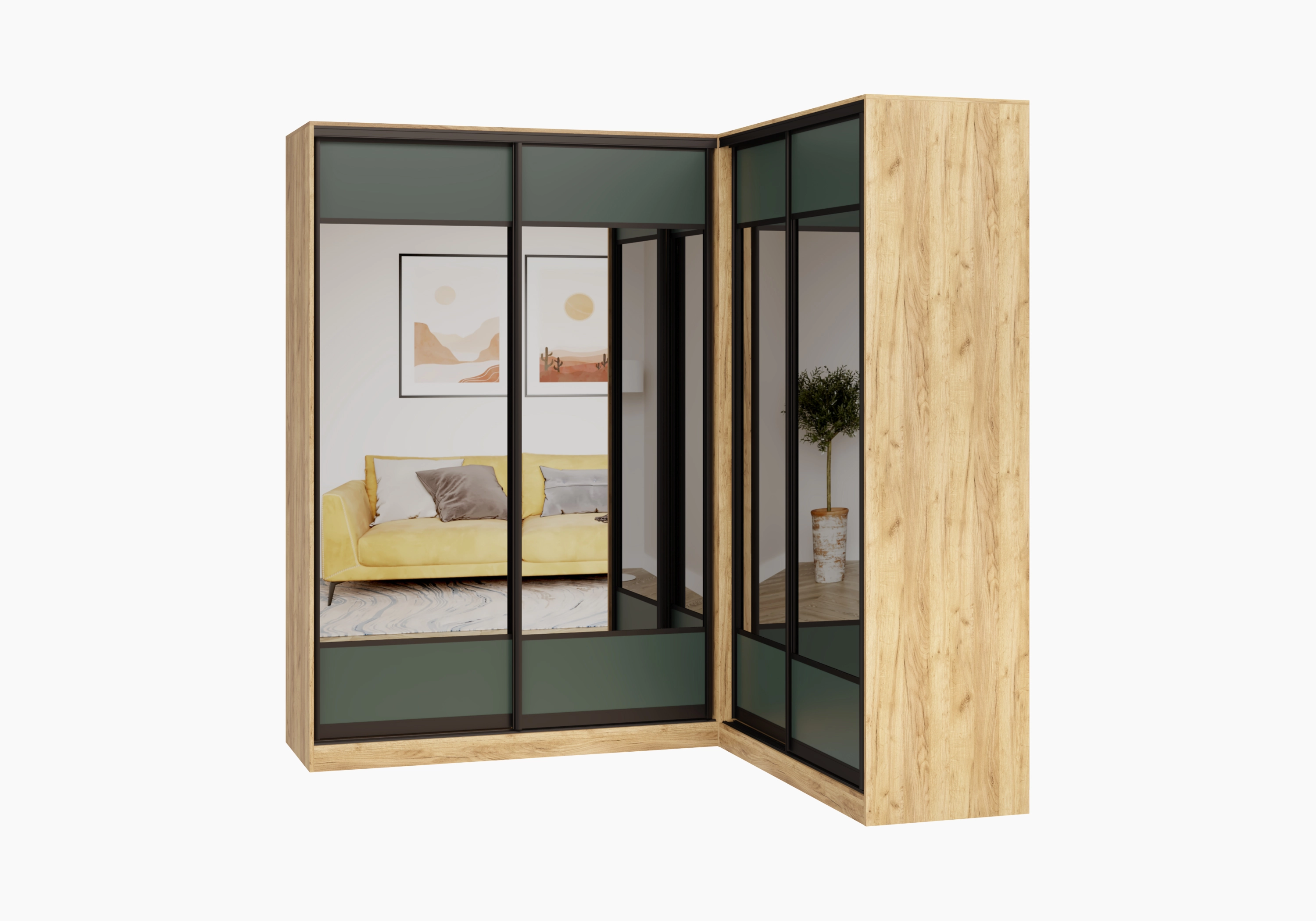 Шкаф-купе угловой Борден-6-1 2000 Премиум