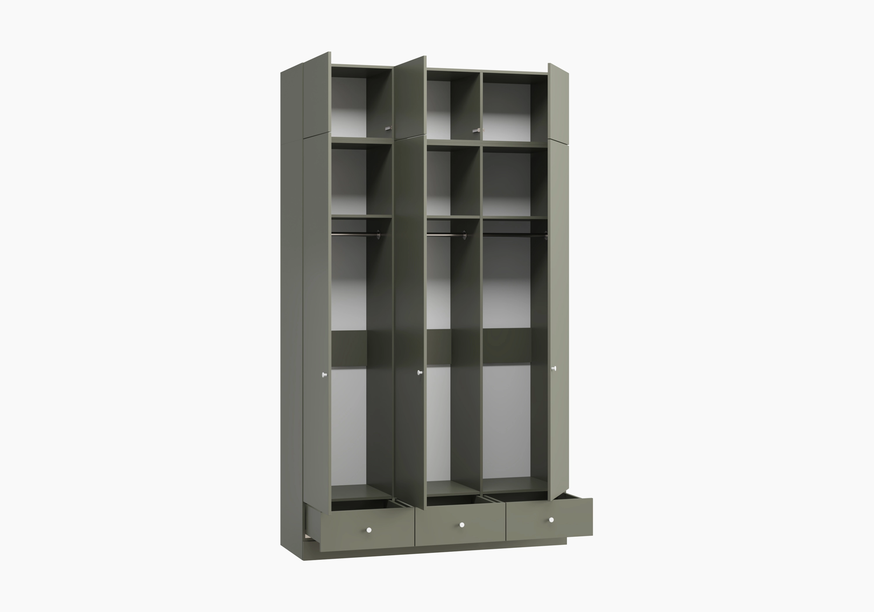 Распашной шкаф Капса-3.3.1 с антресолью