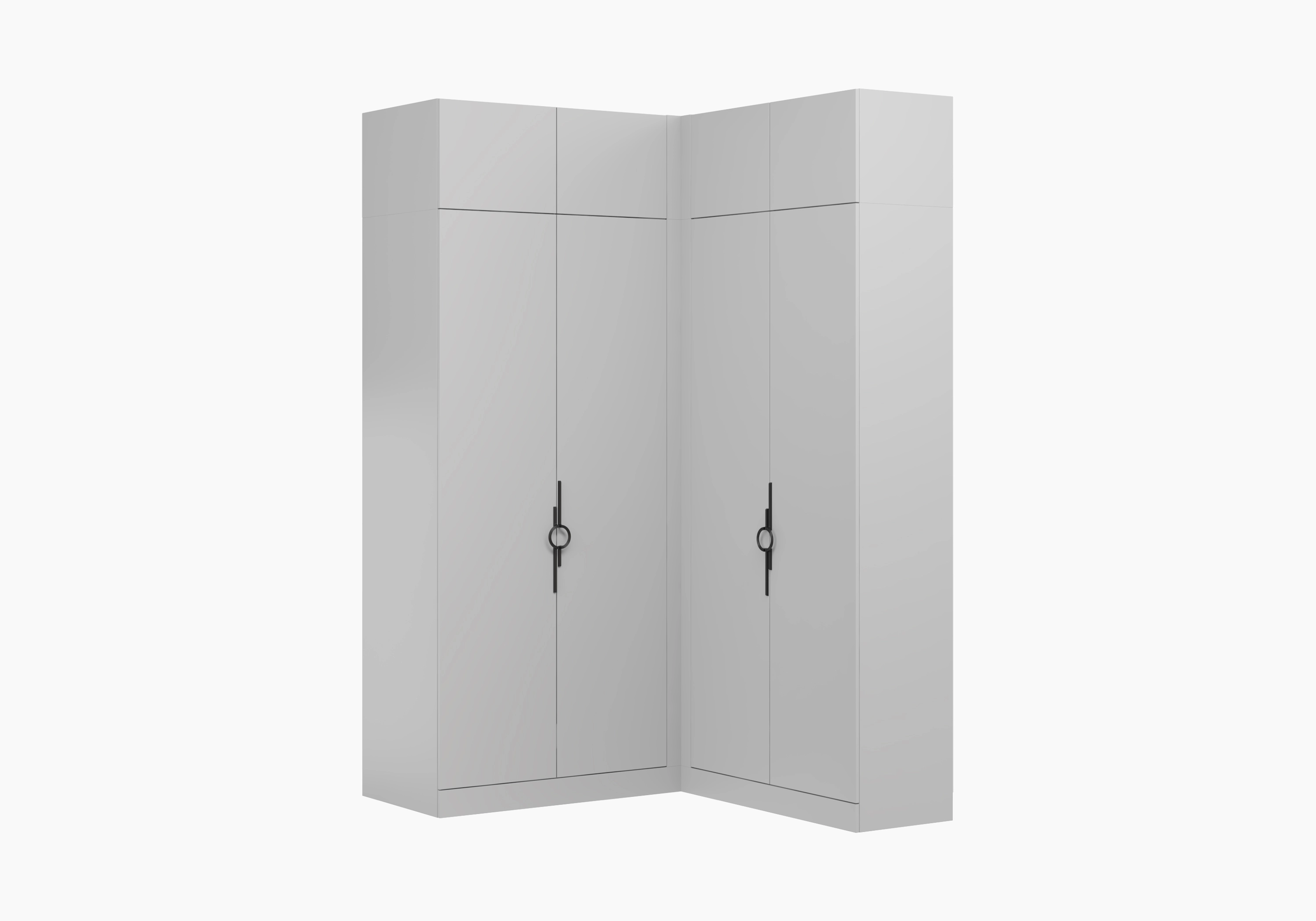 Распашной шкаф угловой Элавия-2-450 с антресолью