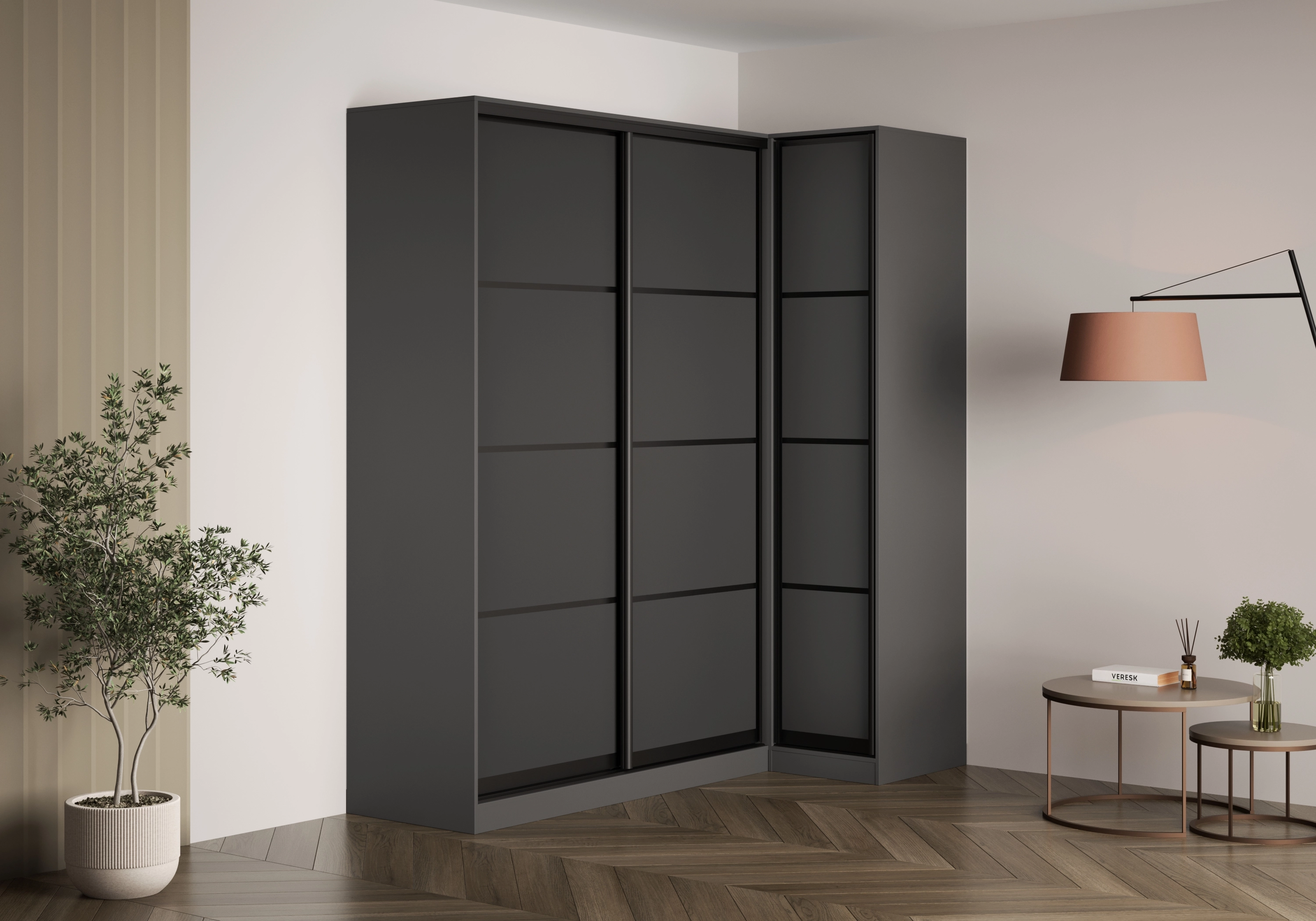 Шкаф-купе угловой Борден-5-4 1100 Премиум