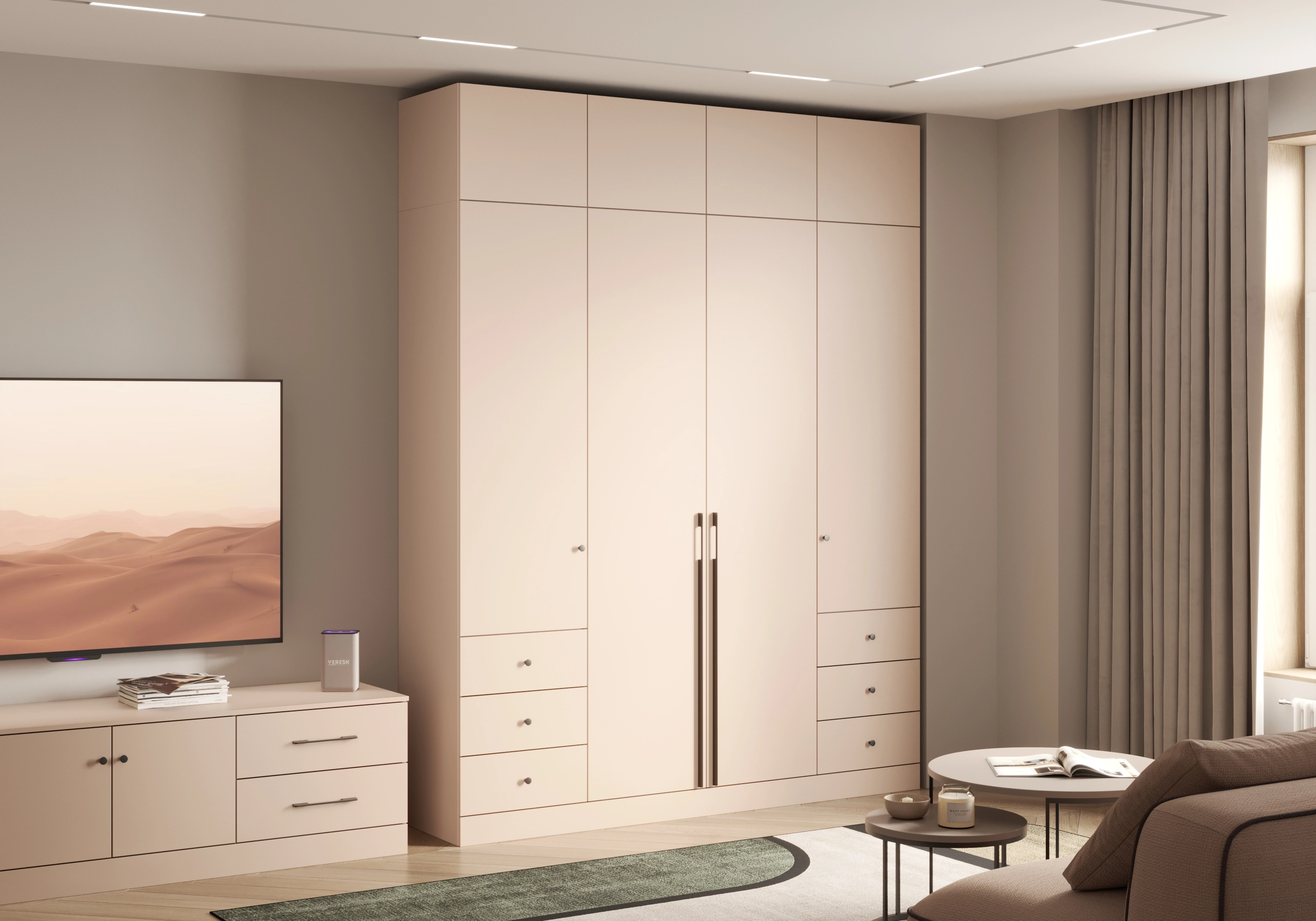 Распашной шкаф Капса-4.2.3 с антресолью