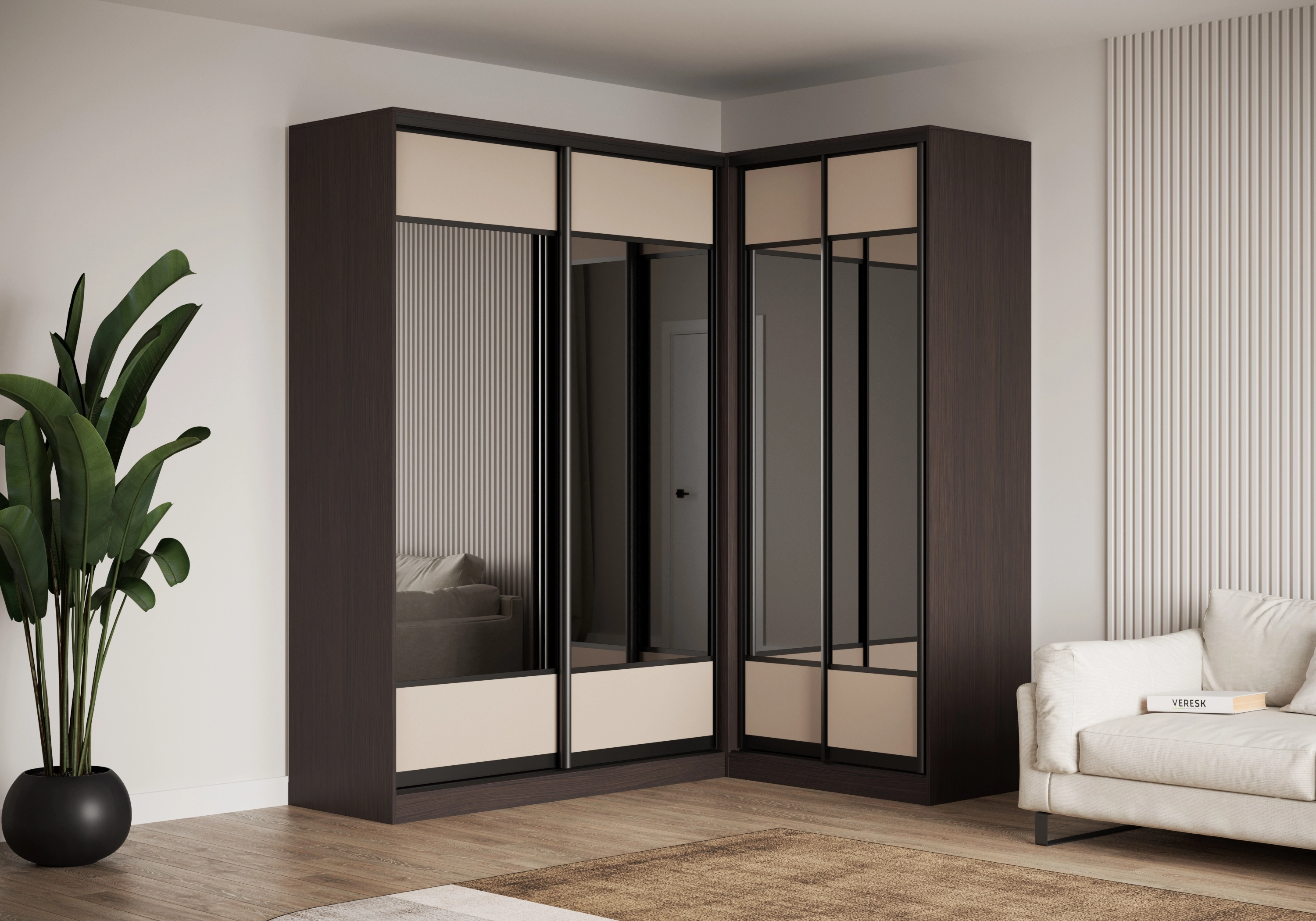 Шкаф-купе угловой Борден-6-1 1600