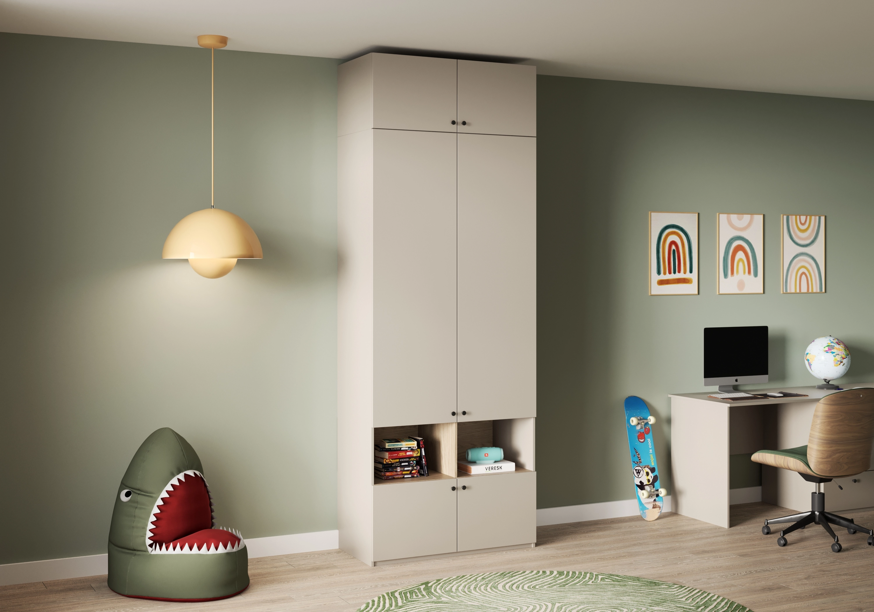 Распашной шкаф Моццо-2 с антресолью