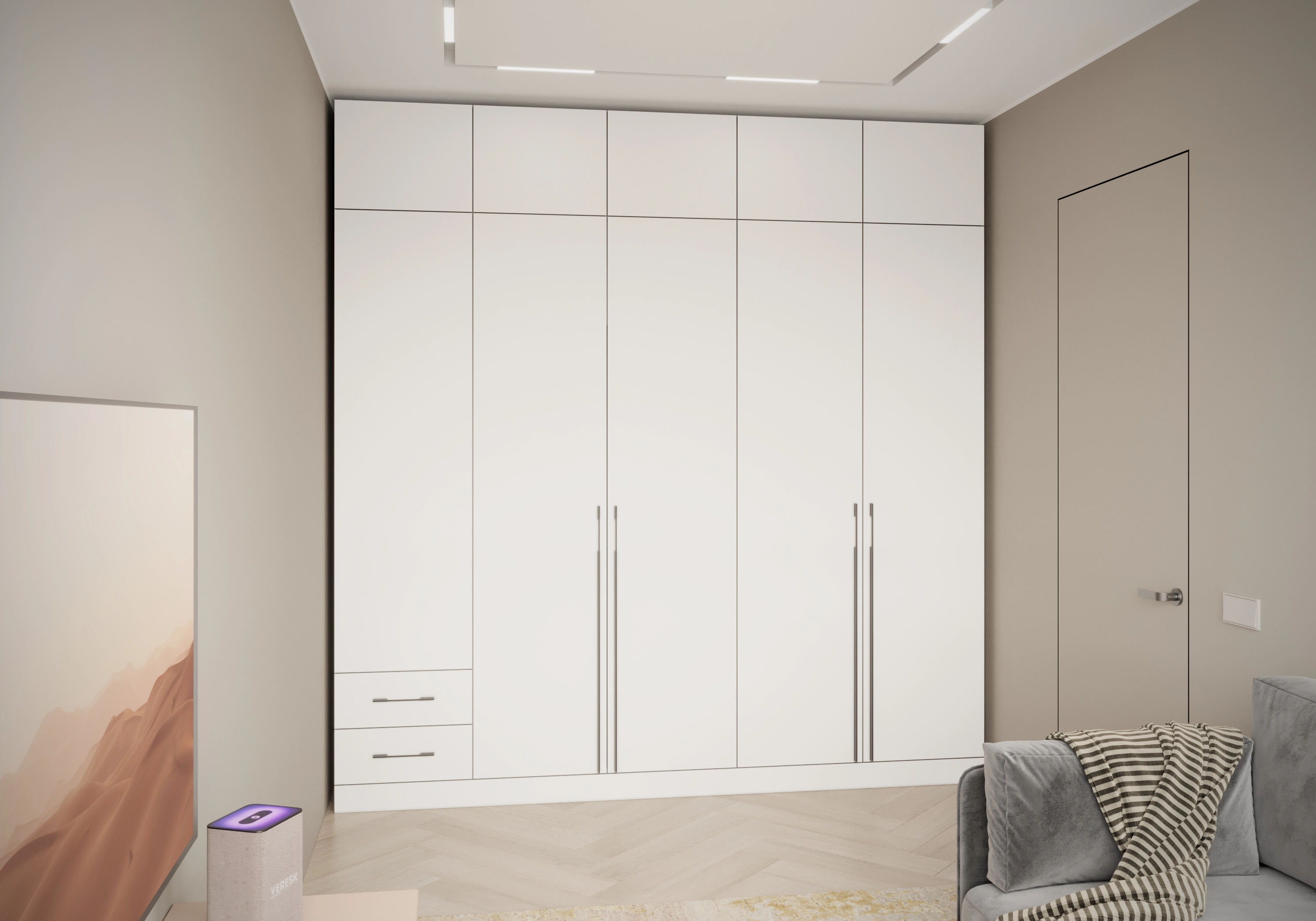 Распашной шкаф Капса-5.2.2 с антресолью