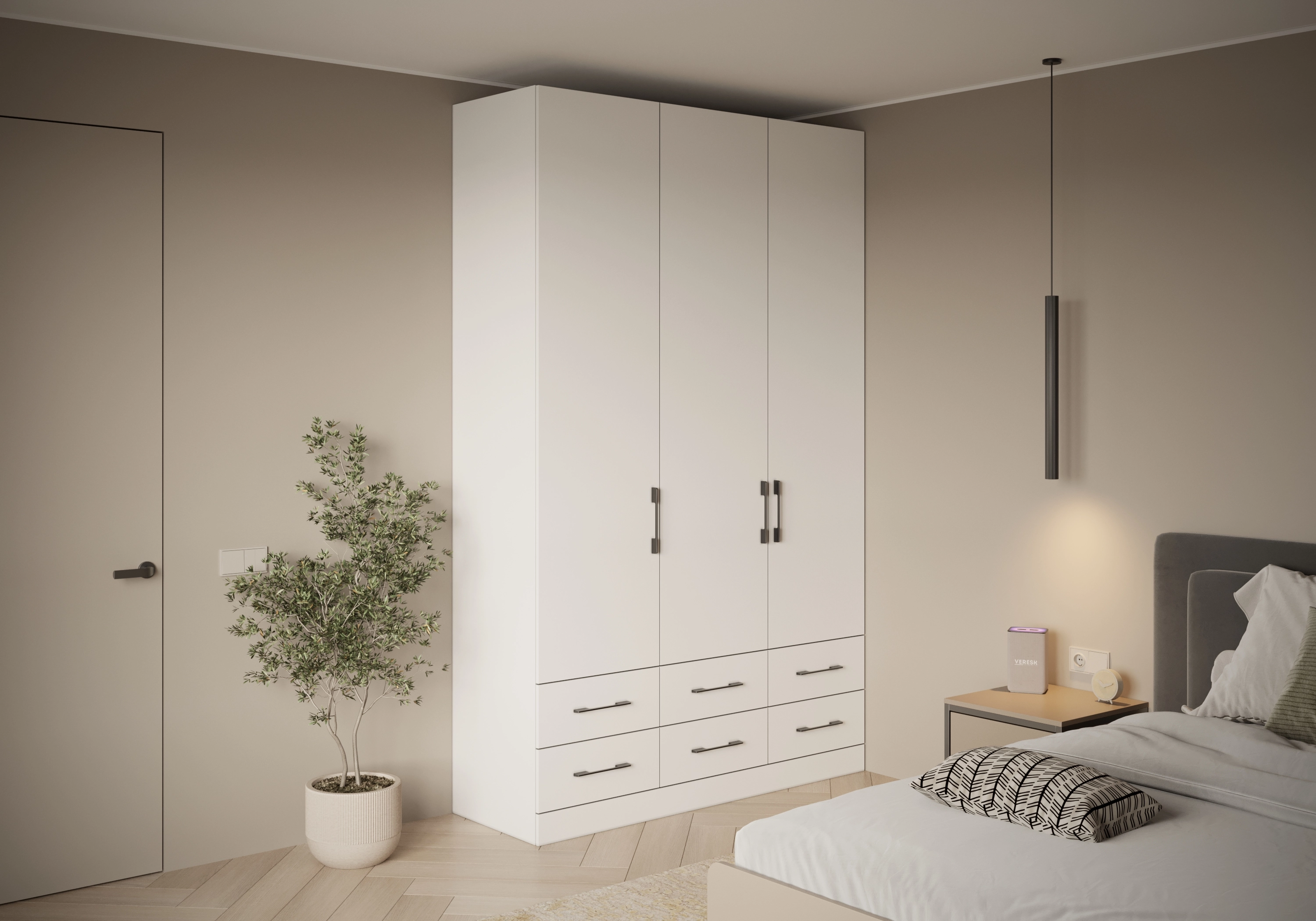 Распашной шкаф Капса-3.3.2