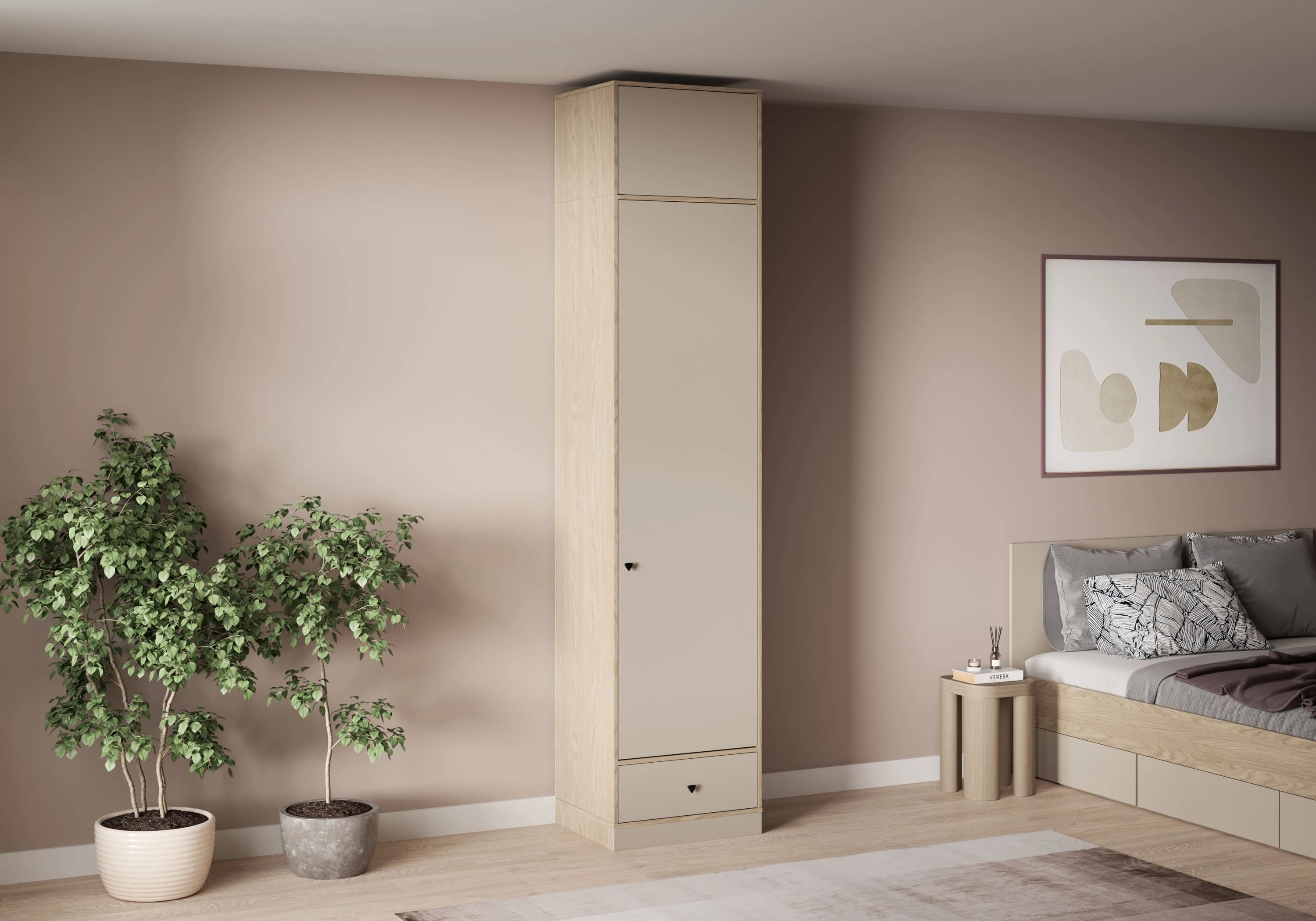 Распашной шкаф Виггинс-1.1 с антресолью