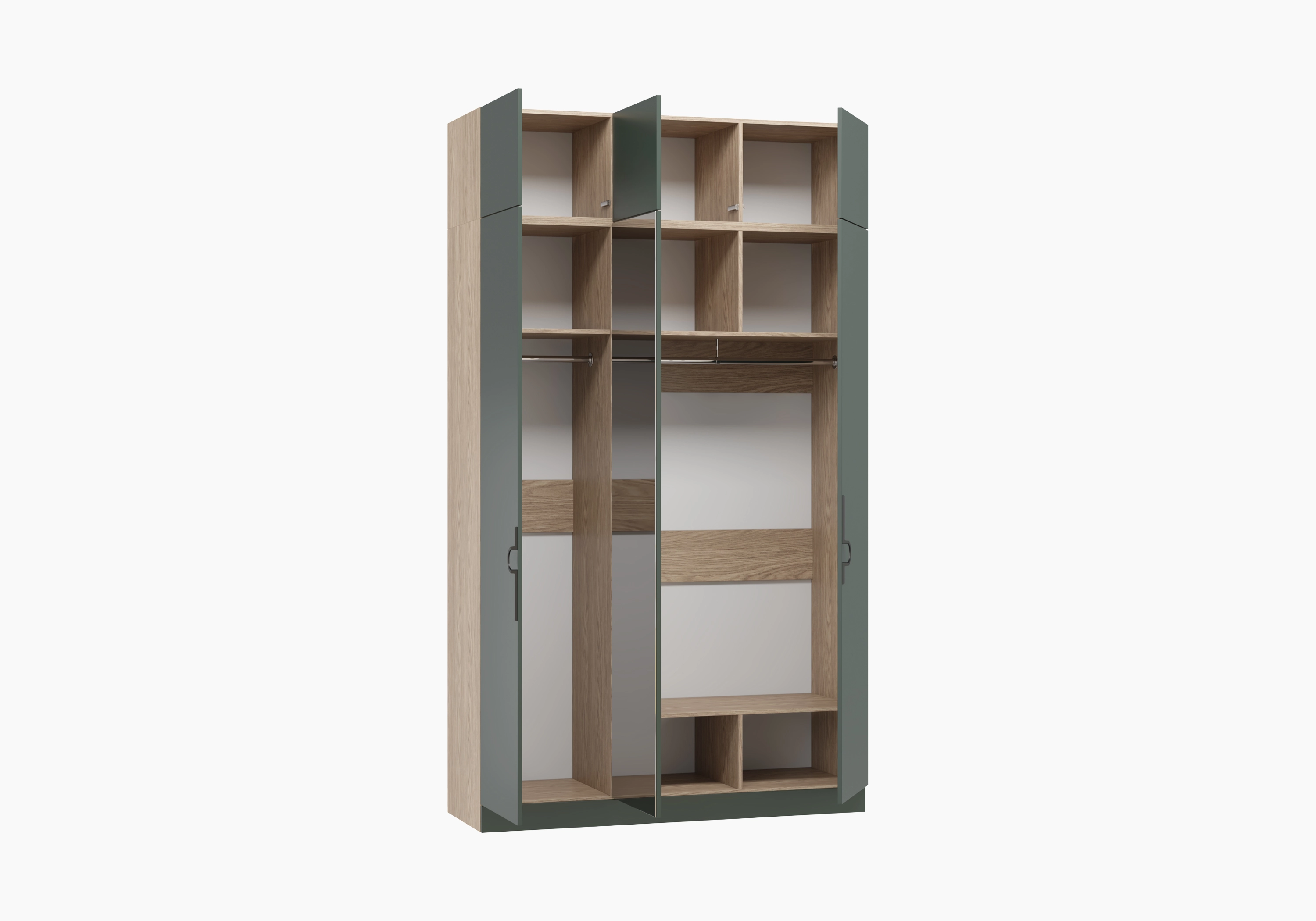 Распашной шкаф Элавия-3 Премиум с зеркалом и антресолью