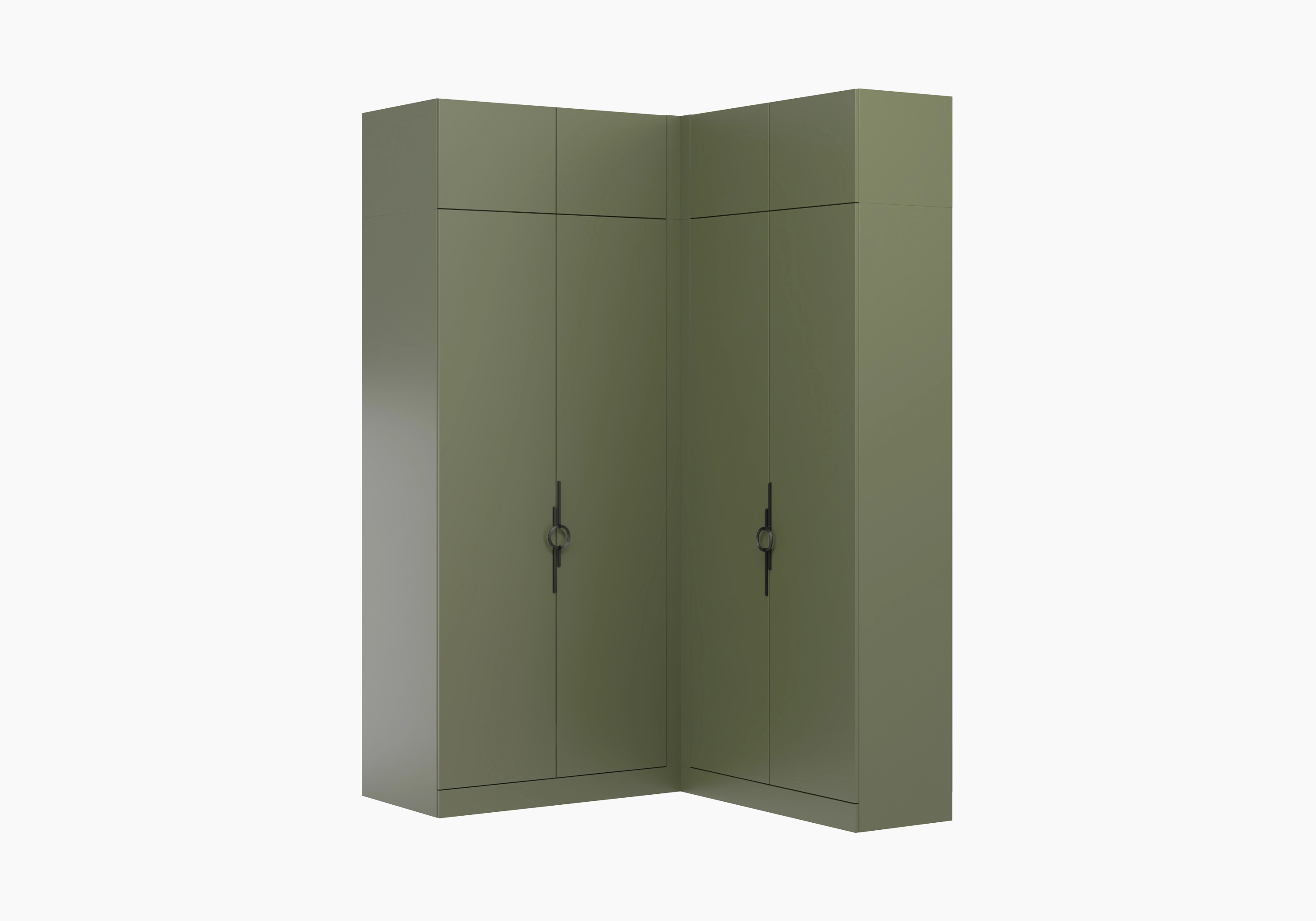 Распашной шкаф угловой Элавия-2-450 с антресолью