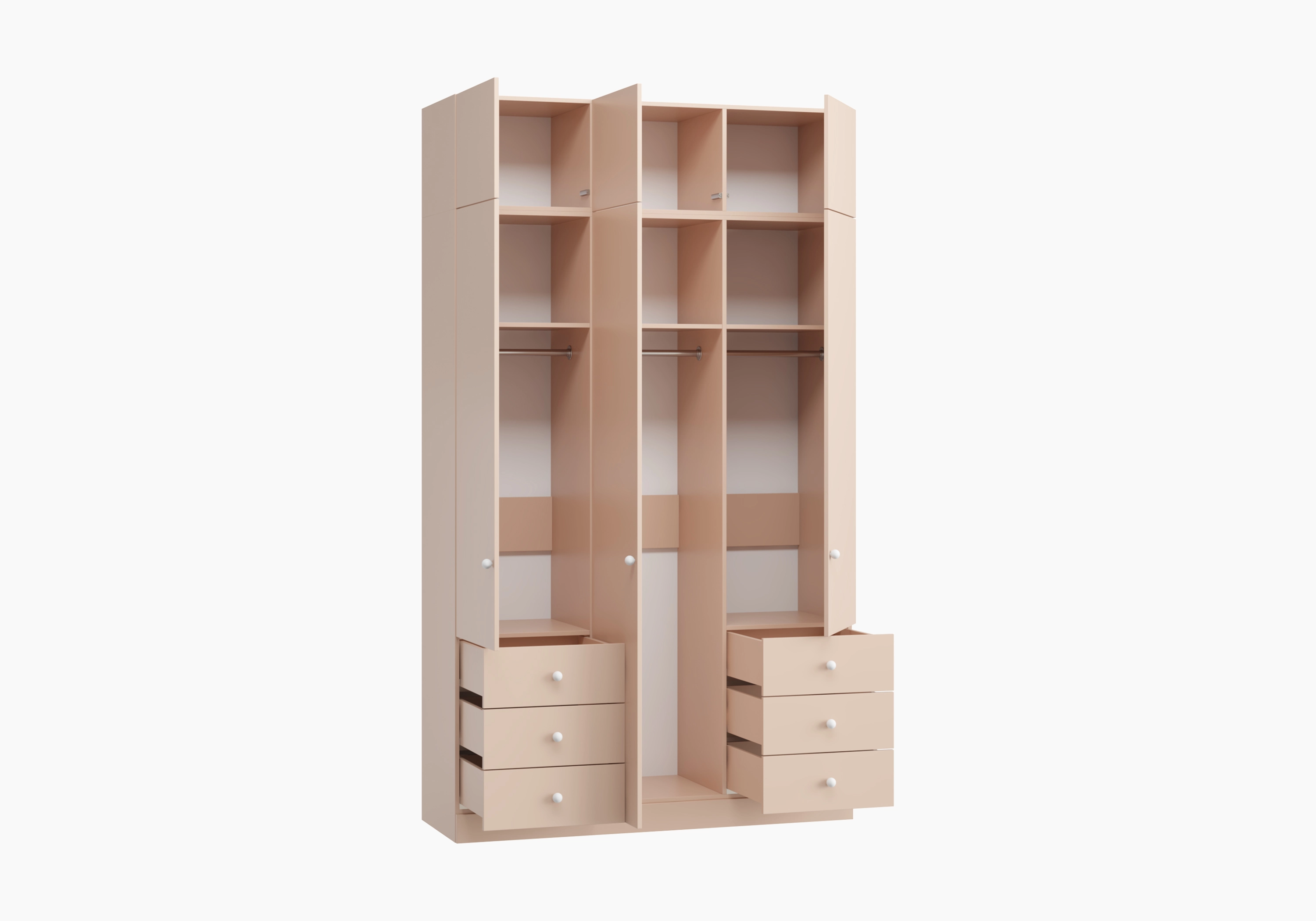 Распашной шкаф Капса-3.2.3 с антресолью