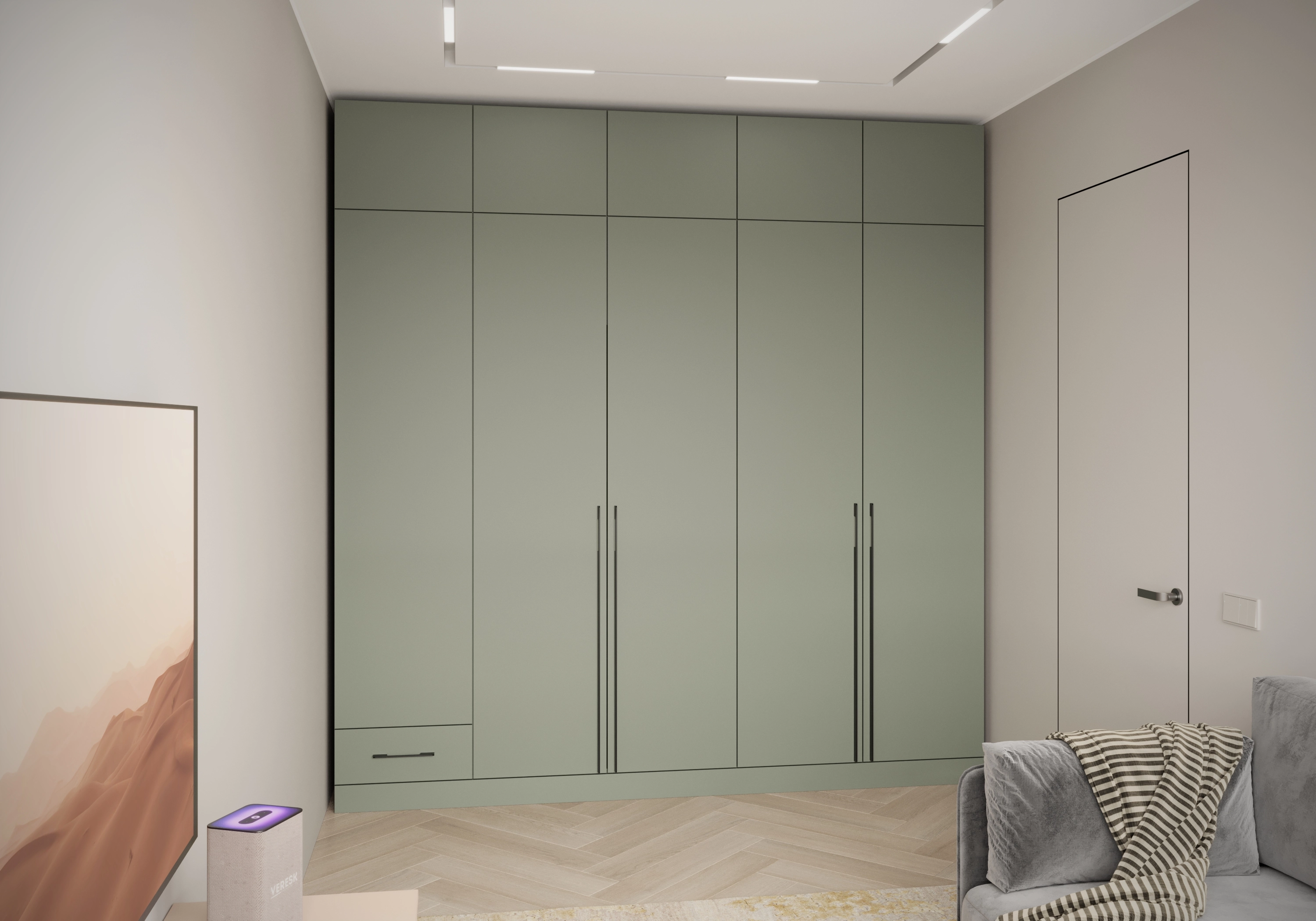 Распашной шкаф Капса-5.2.1 с антресолью