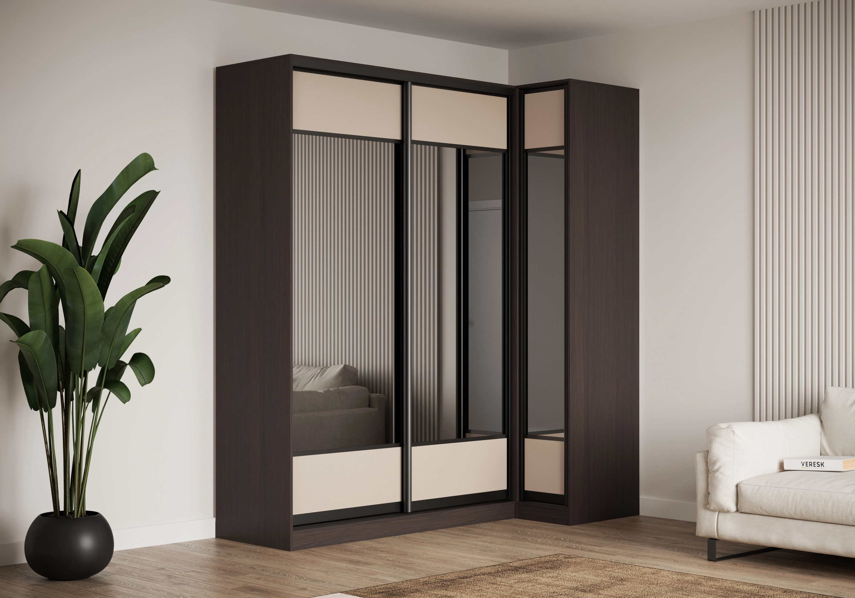 Шкаф-купе угловой Борден-5-1 1000