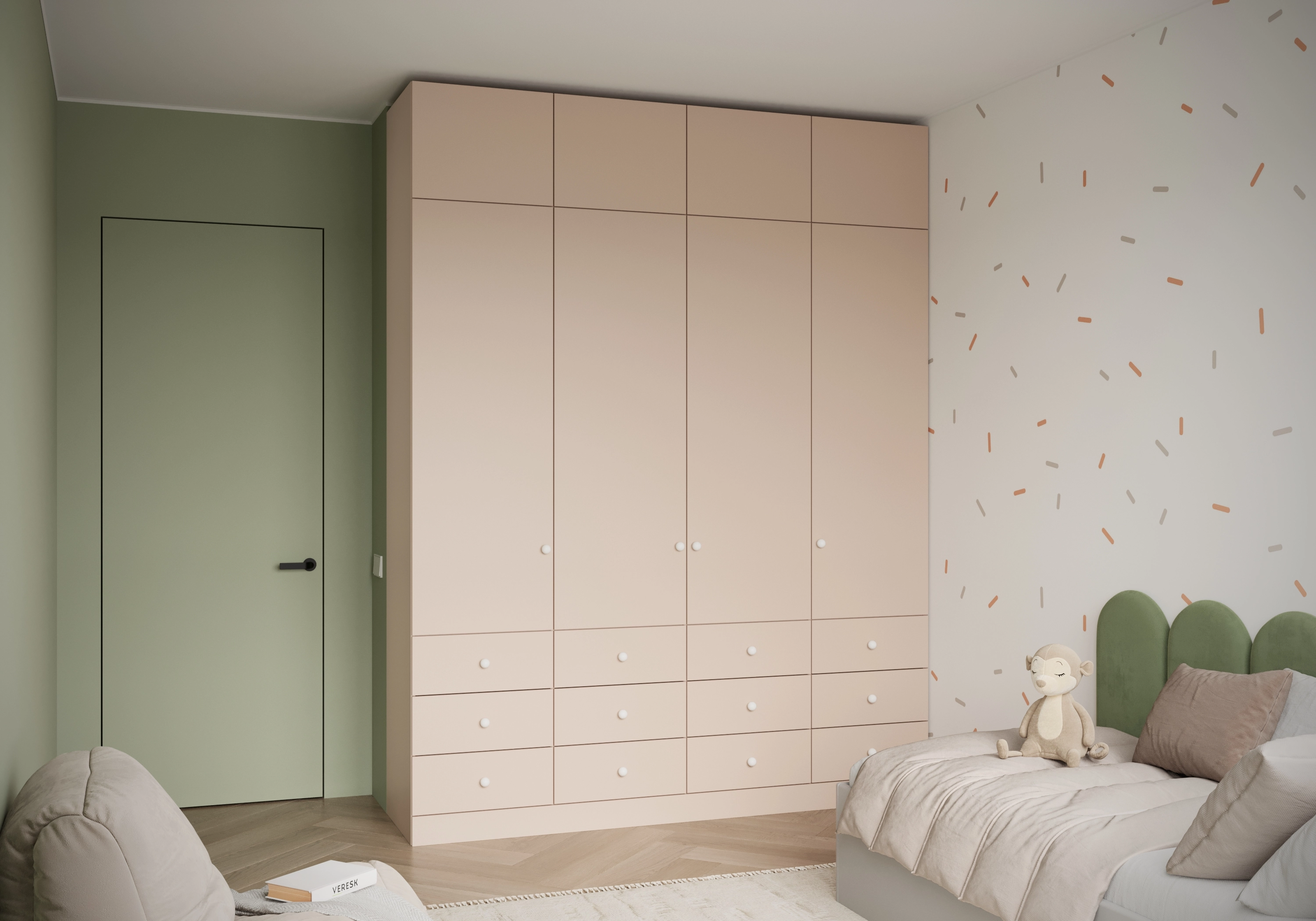 Распашной шкаф Капса-4.3.3 с антресолью