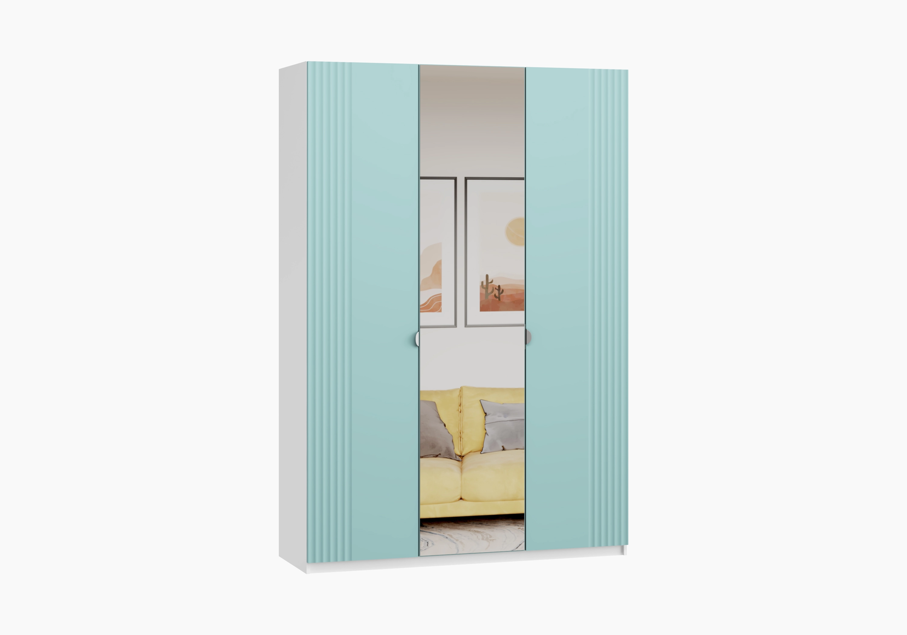 Распашной шкаф Санторини-3 с зеркалом