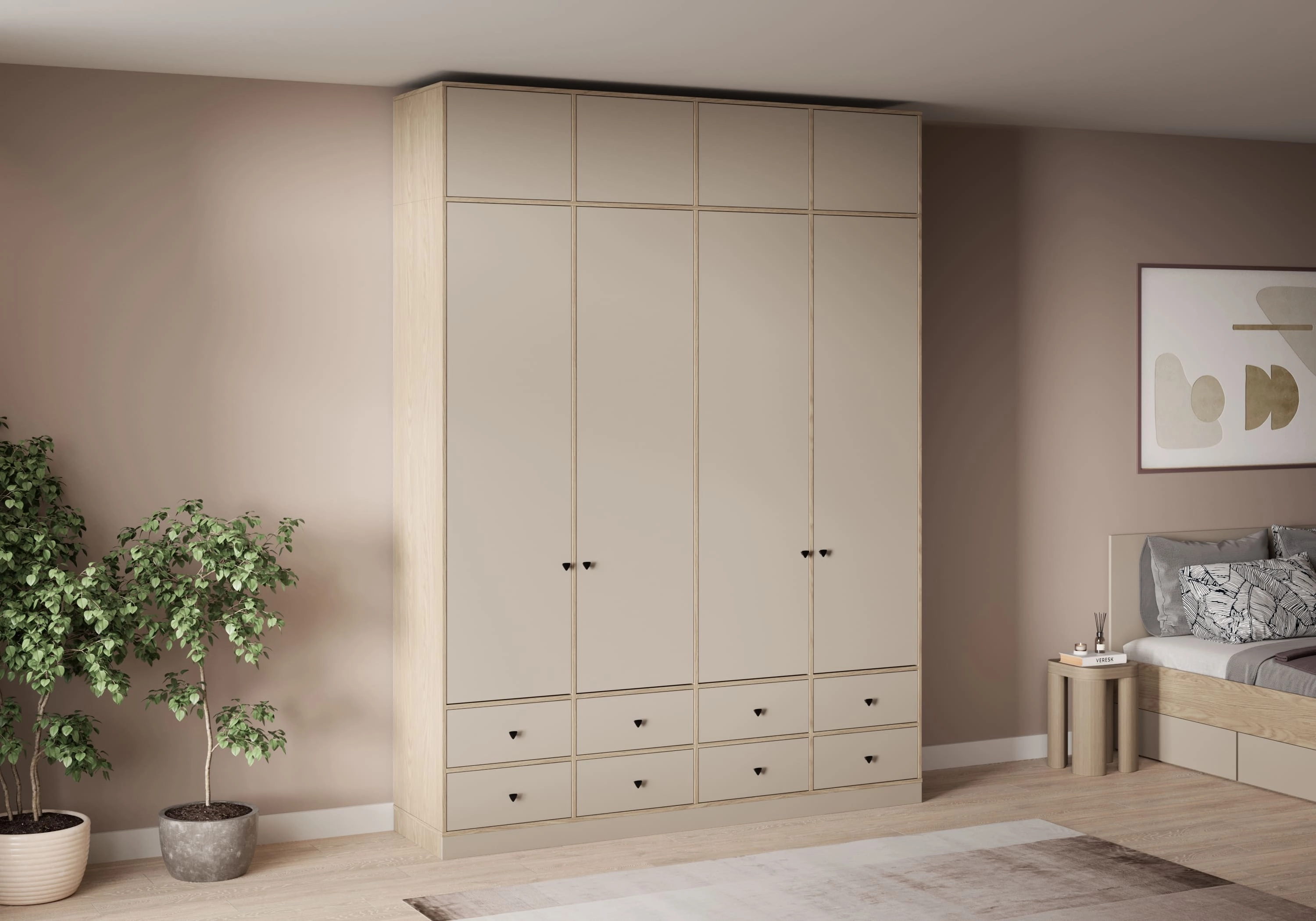 Распашной шкаф Виггинс-4.2 с антресолью