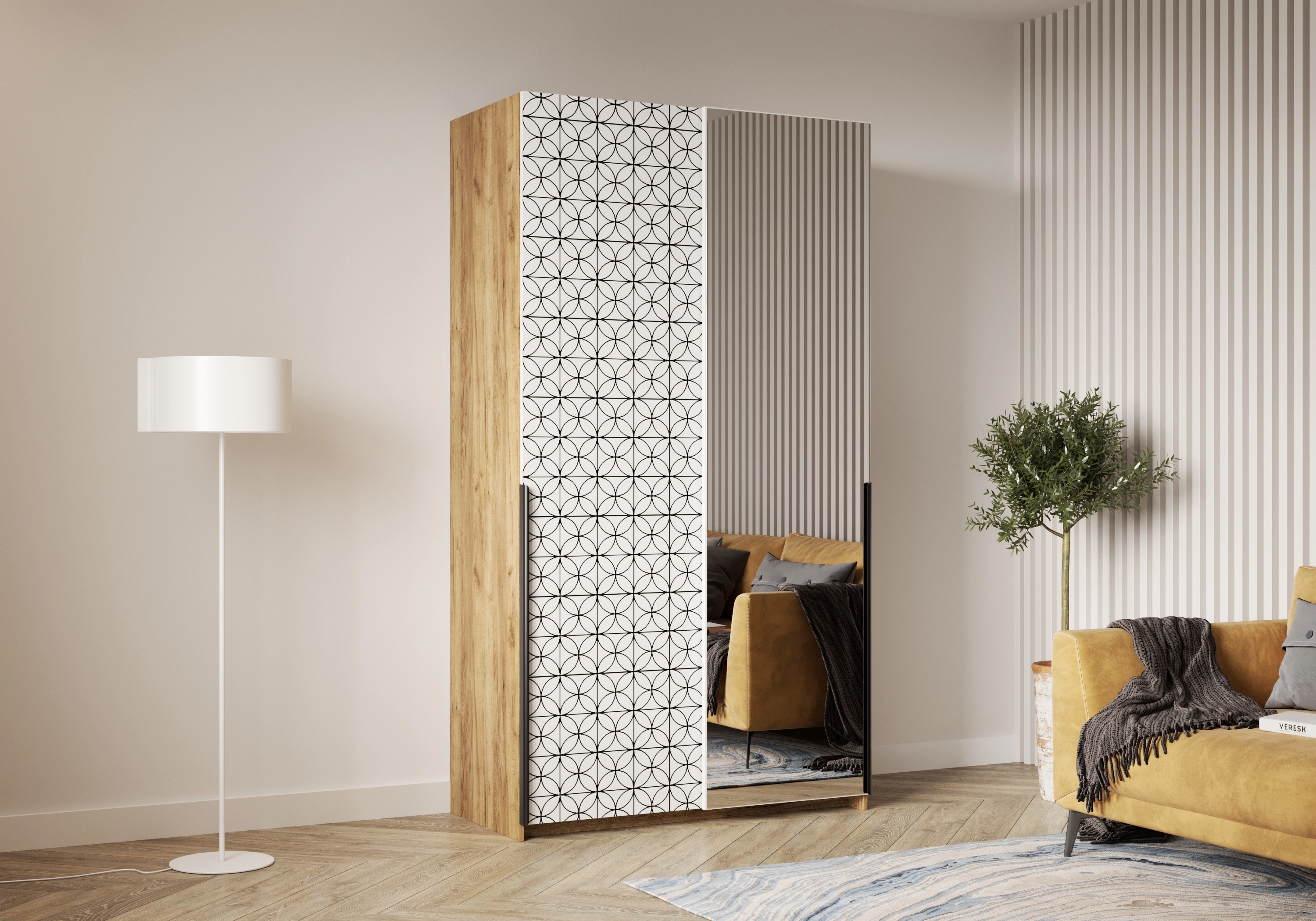 Шкаф-купе Салленс-2-2 Декор 3