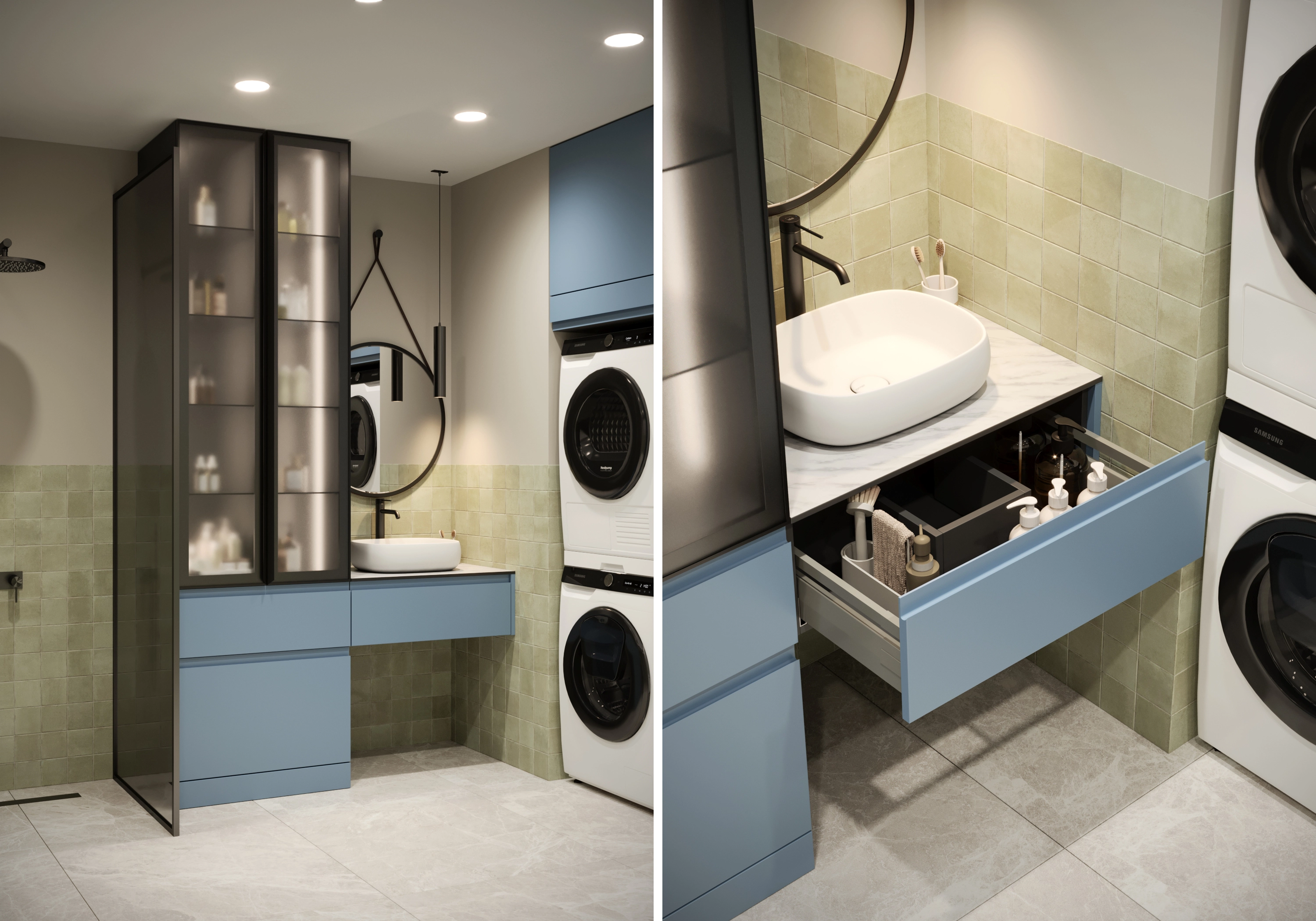 Комплект мебели в ванную комнату Пьоджа-2