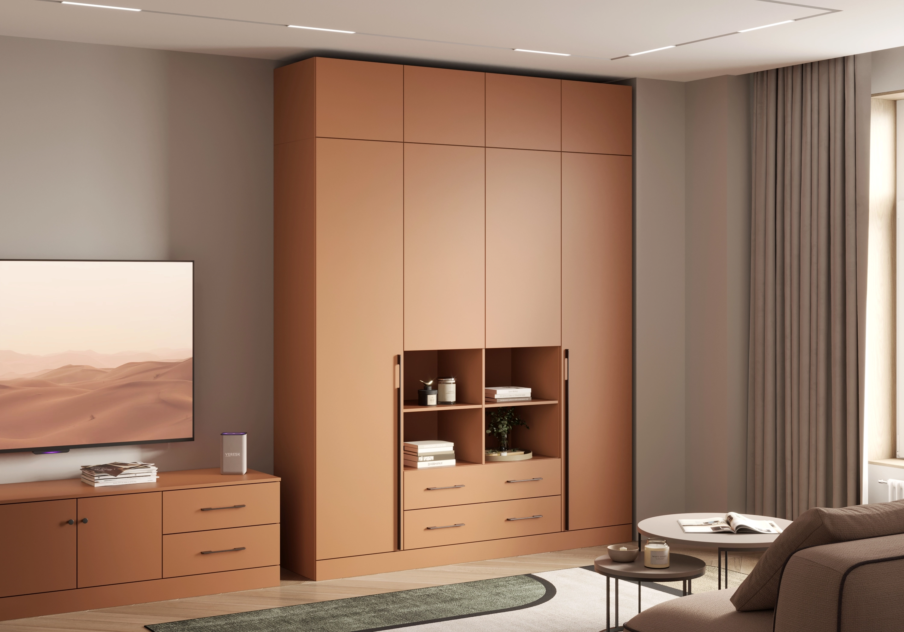 Распашной шкаф Капса-4.6 с антресолью