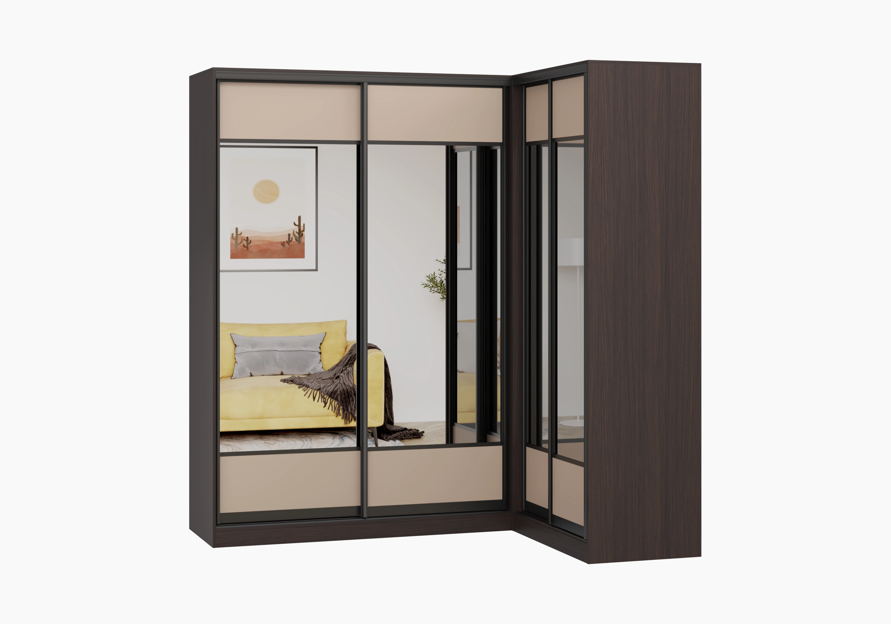 Шкаф-купе угловой Борден-6-1 1600