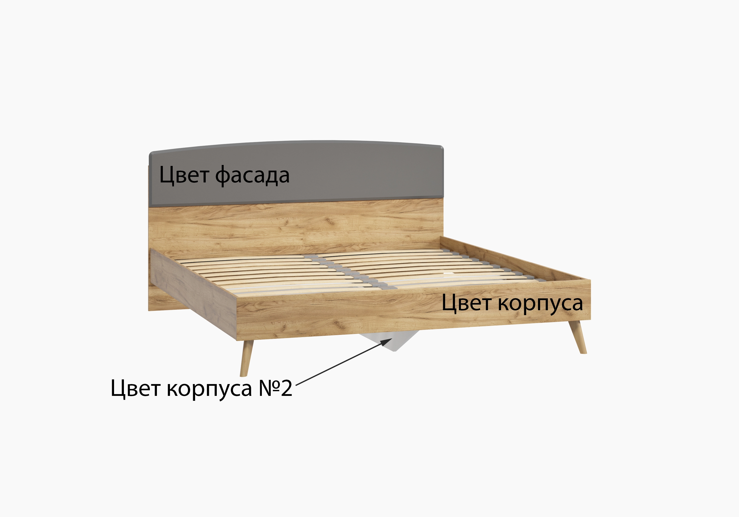 Двуспальная кровать Скандивуд-180
