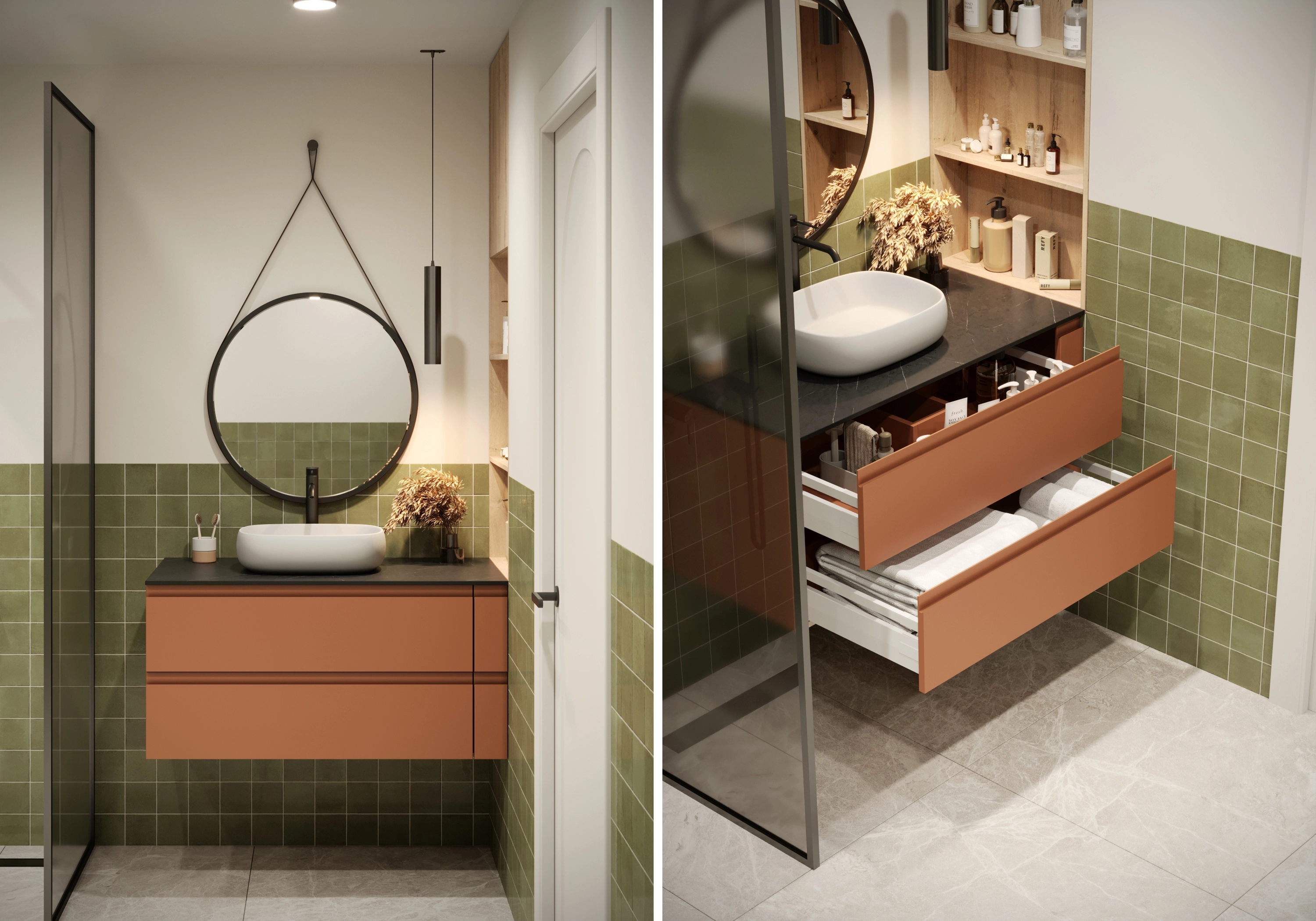 Подвесная тумба в ванную комнату Пьоджа-4