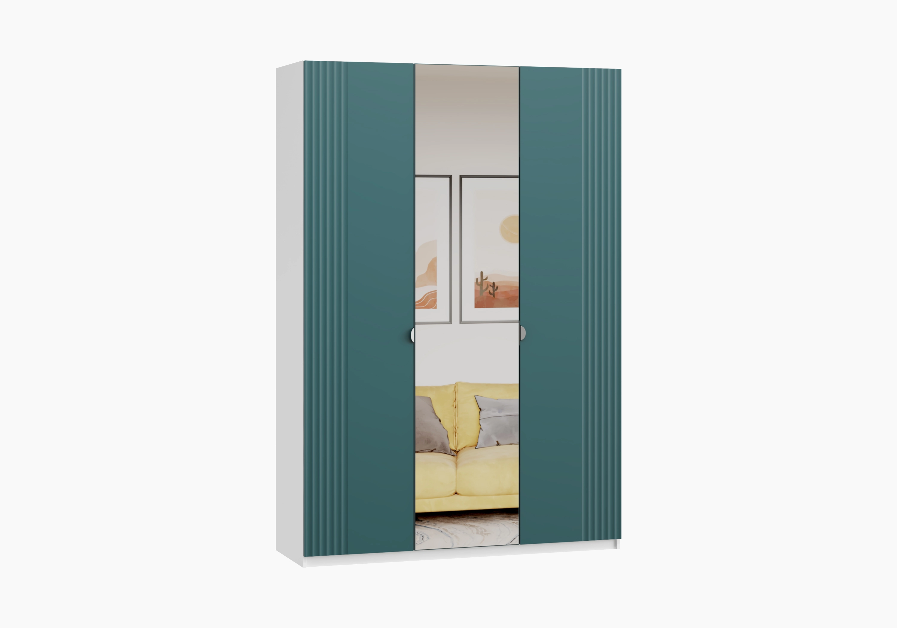 Распашной шкаф Санторини-3 с зеркалом