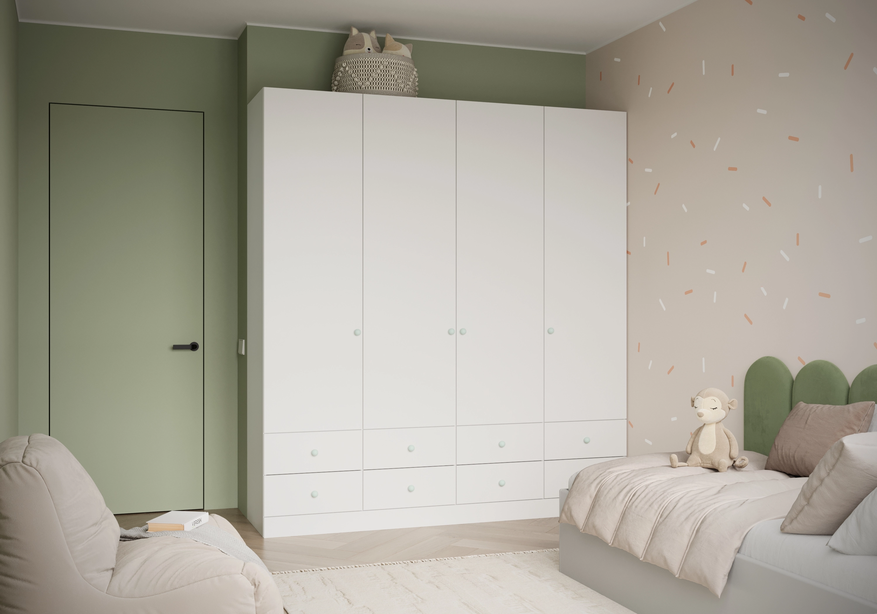 Распашной шкаф Капса-4.3.2