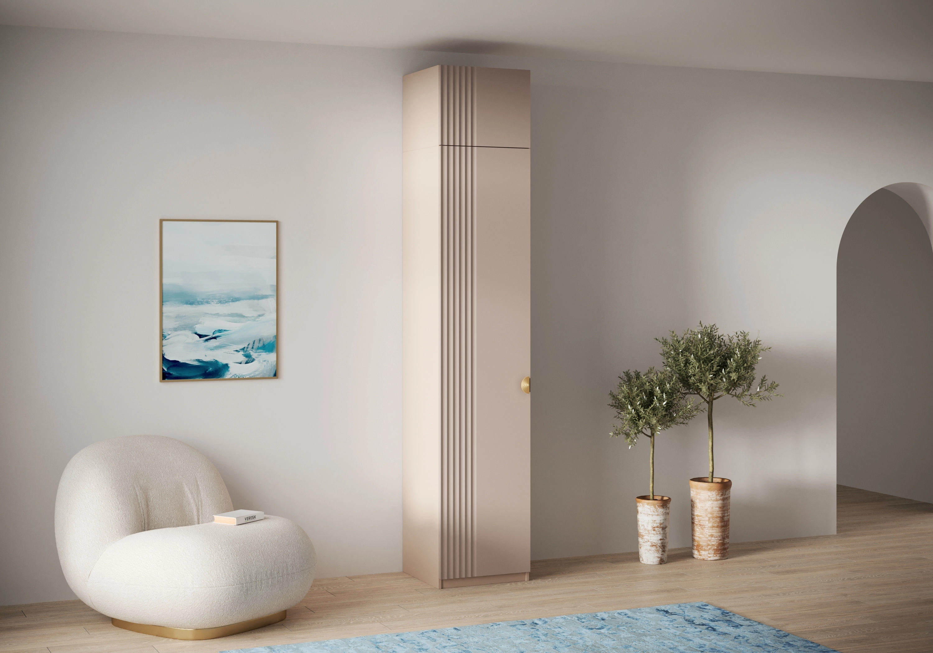 Распашной шкаф Санторини-1 Лайф с антресолью