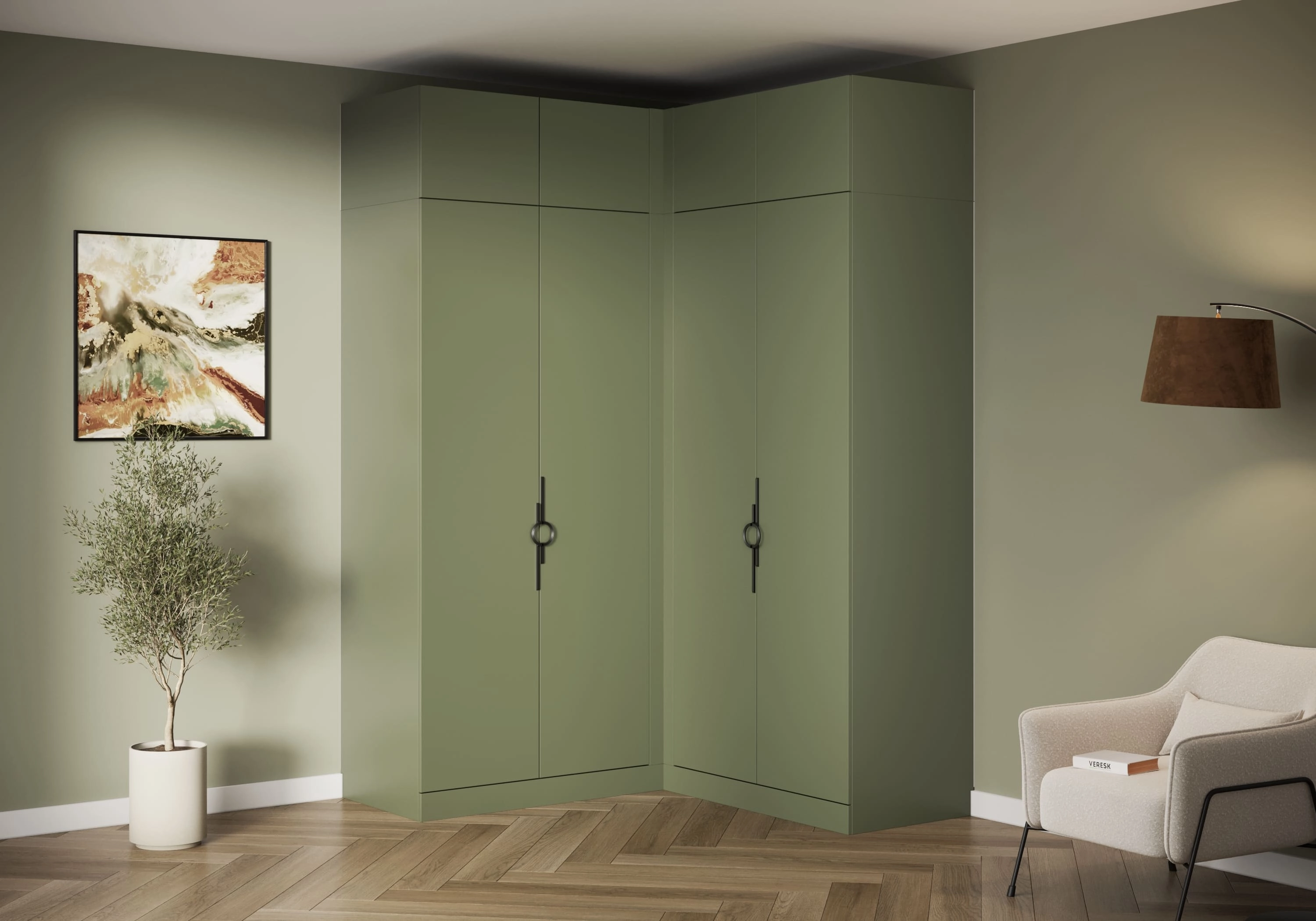 Распашной шкаф Элавия-2-600 с антресолью