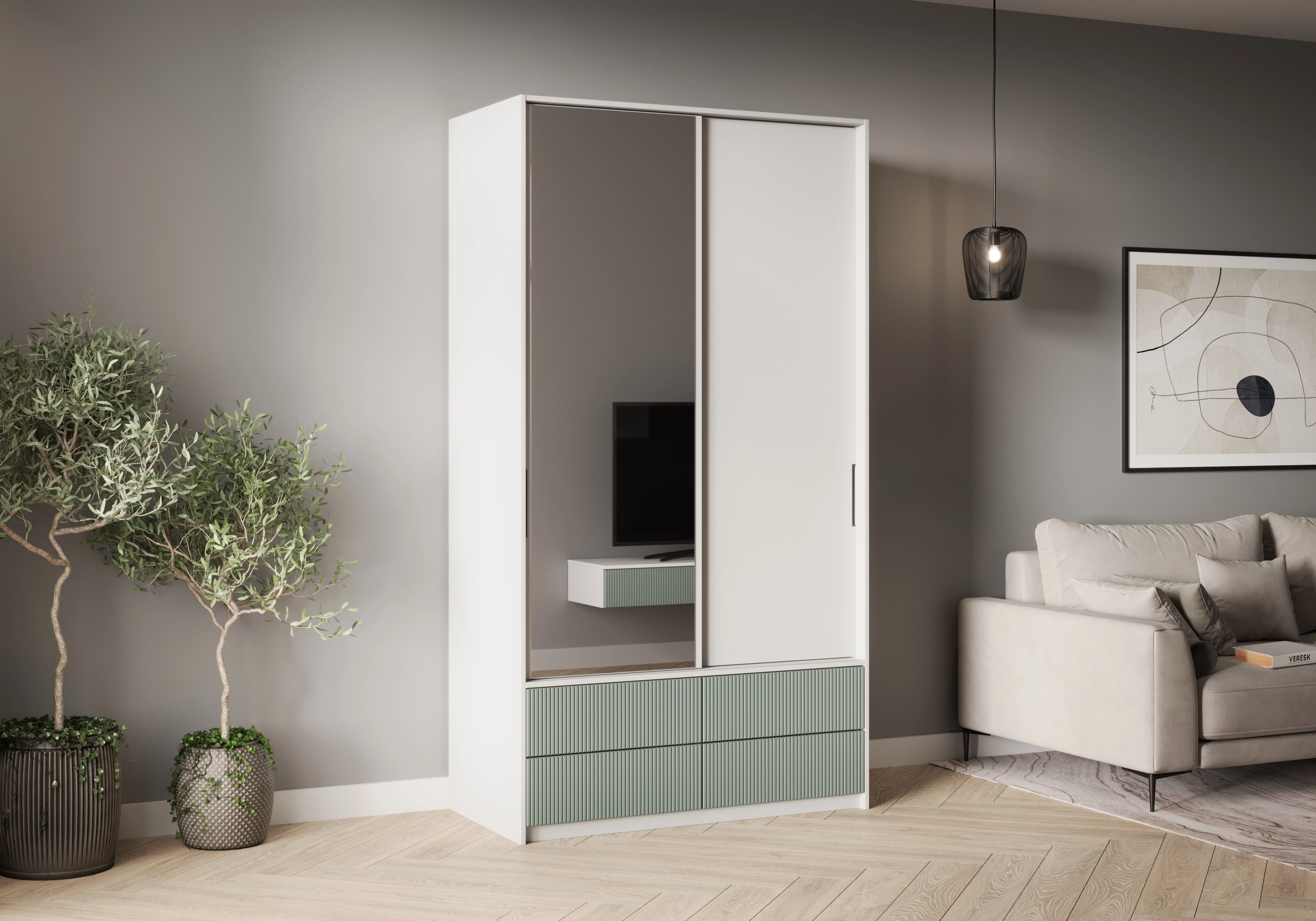 Шкаф-купе Катания-2.1 с зеркалом