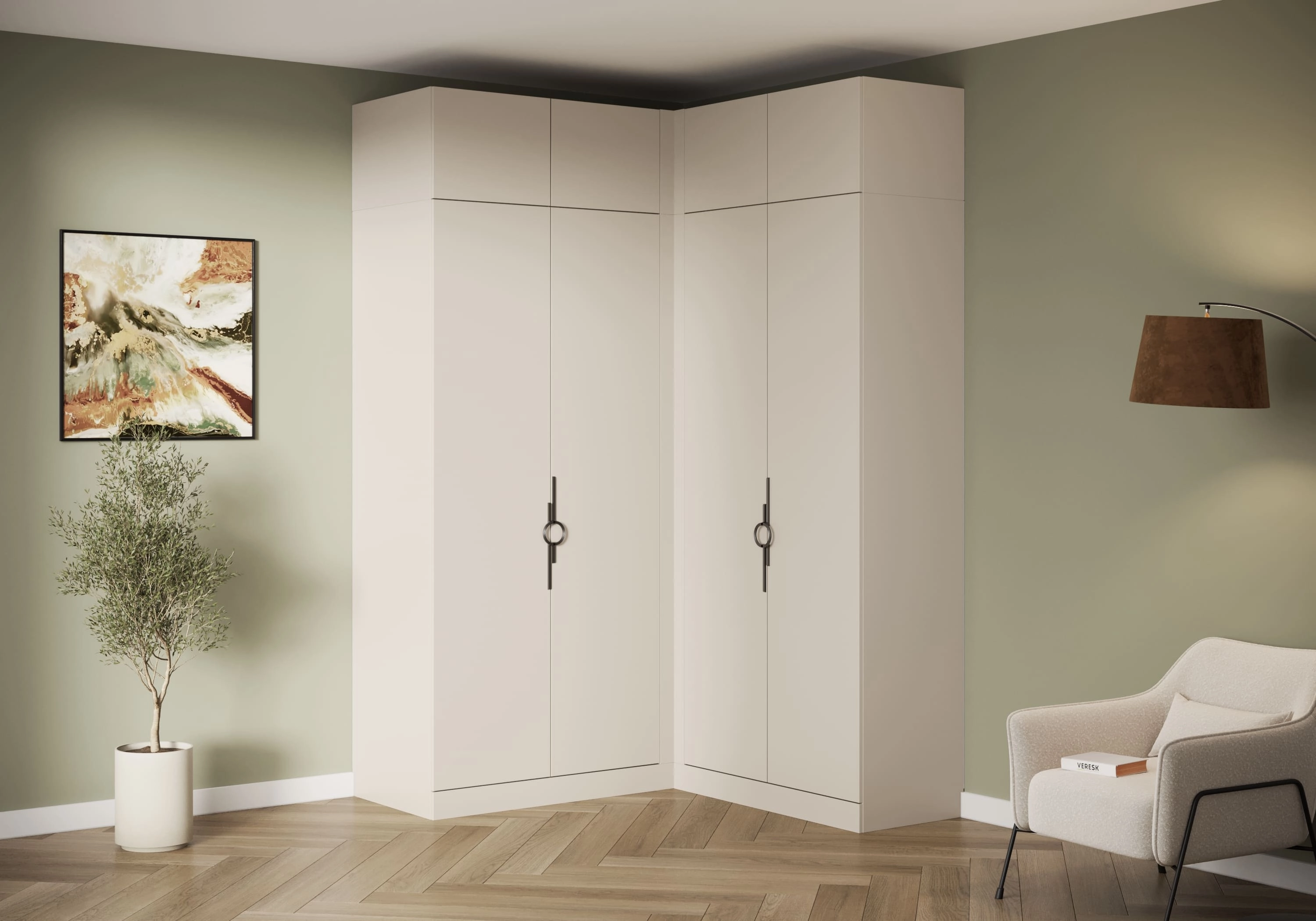 Угловой шкаф Элавия-2-500 с антресолью