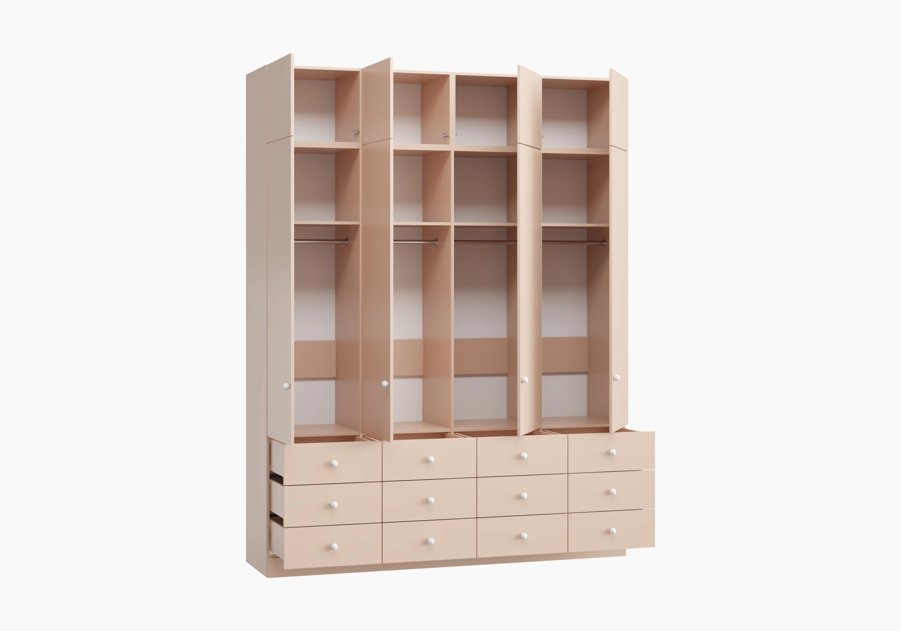 Распашной шкаф Капса-4.3.3 с антресолью