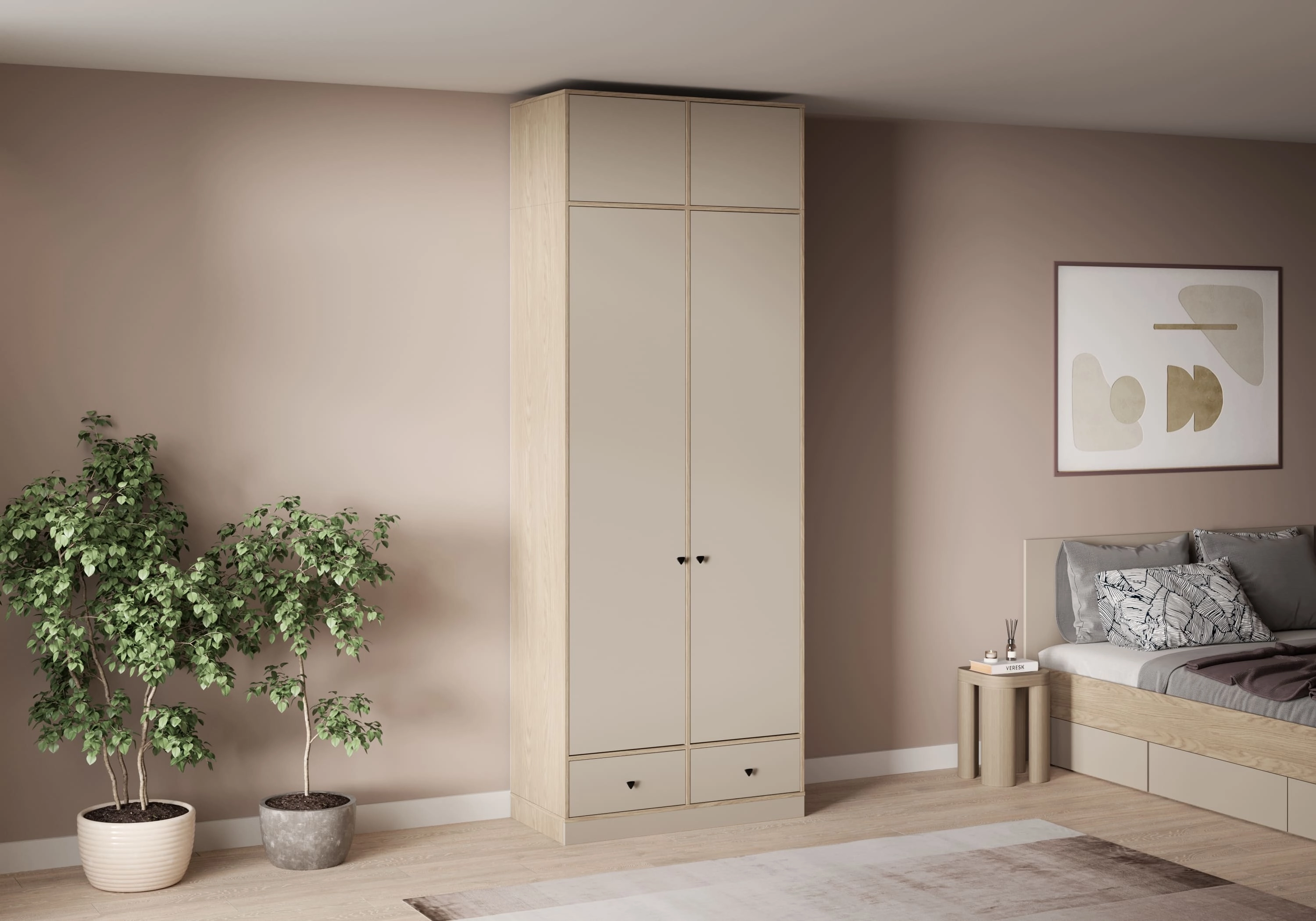 Распашной шкаф Виггинс-2.1 с антресолью