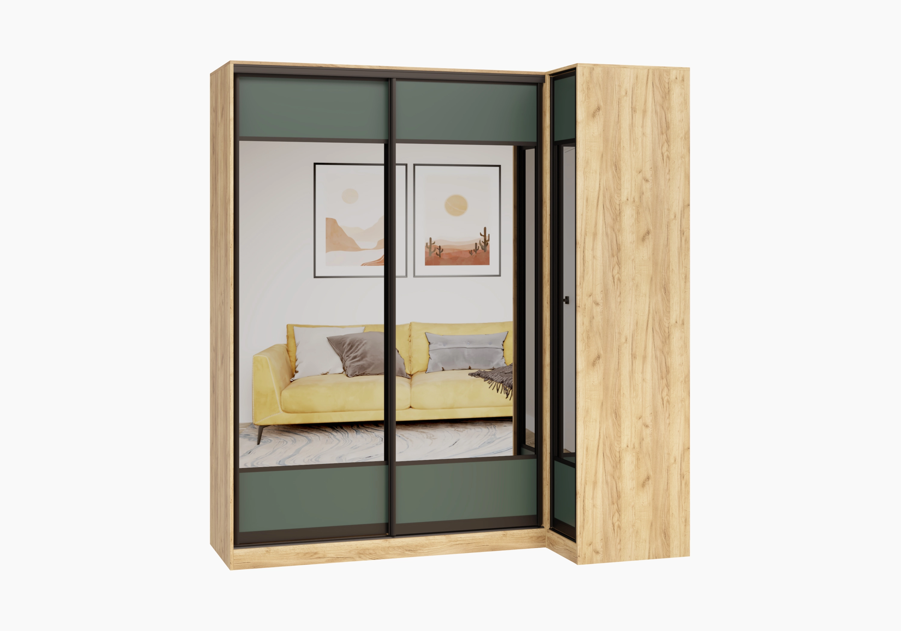 Шкаф-купе угловой Борден-5-1 1000 Премиум