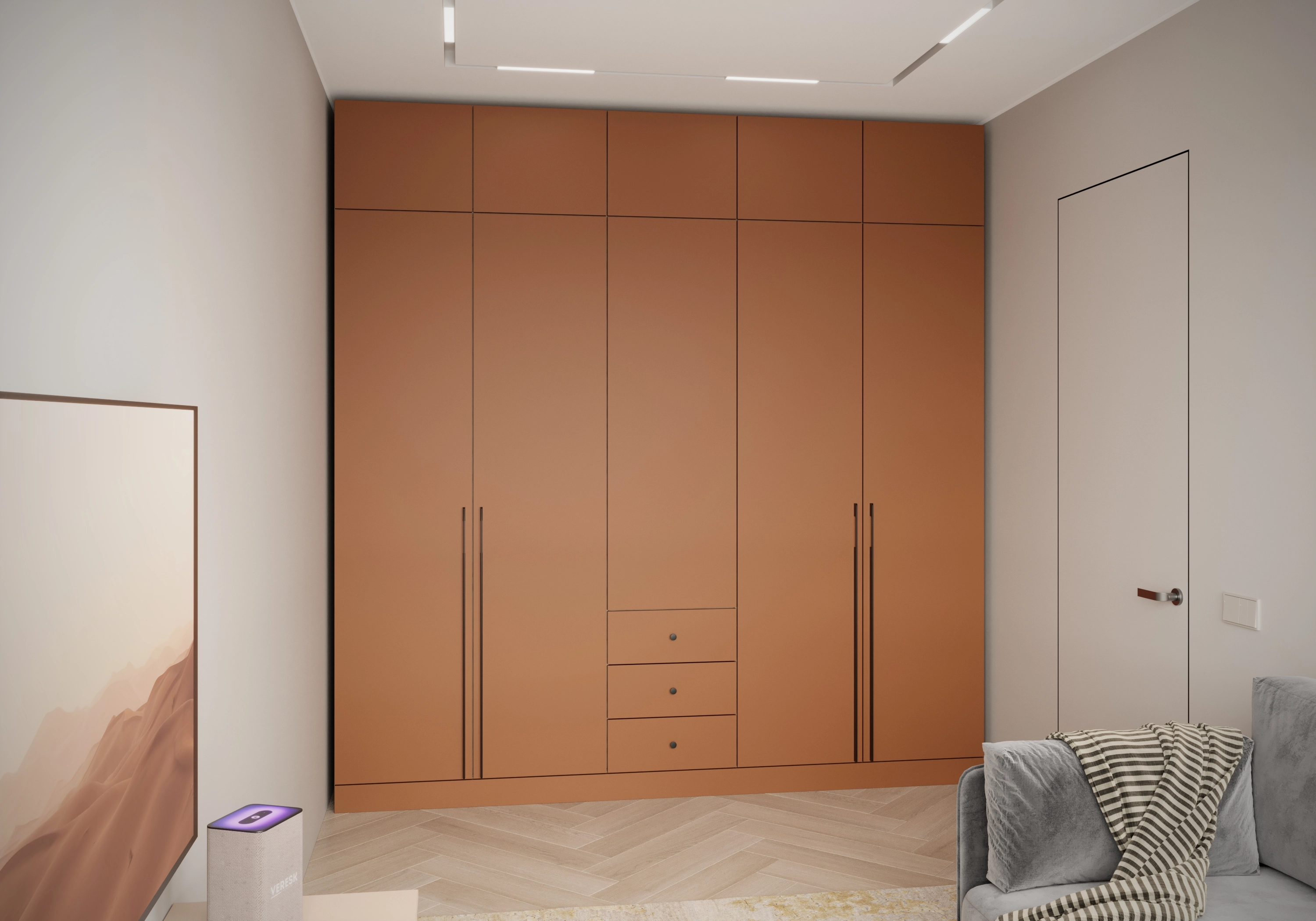 Распашной шкаф Капса-5.1.3 с антресолью