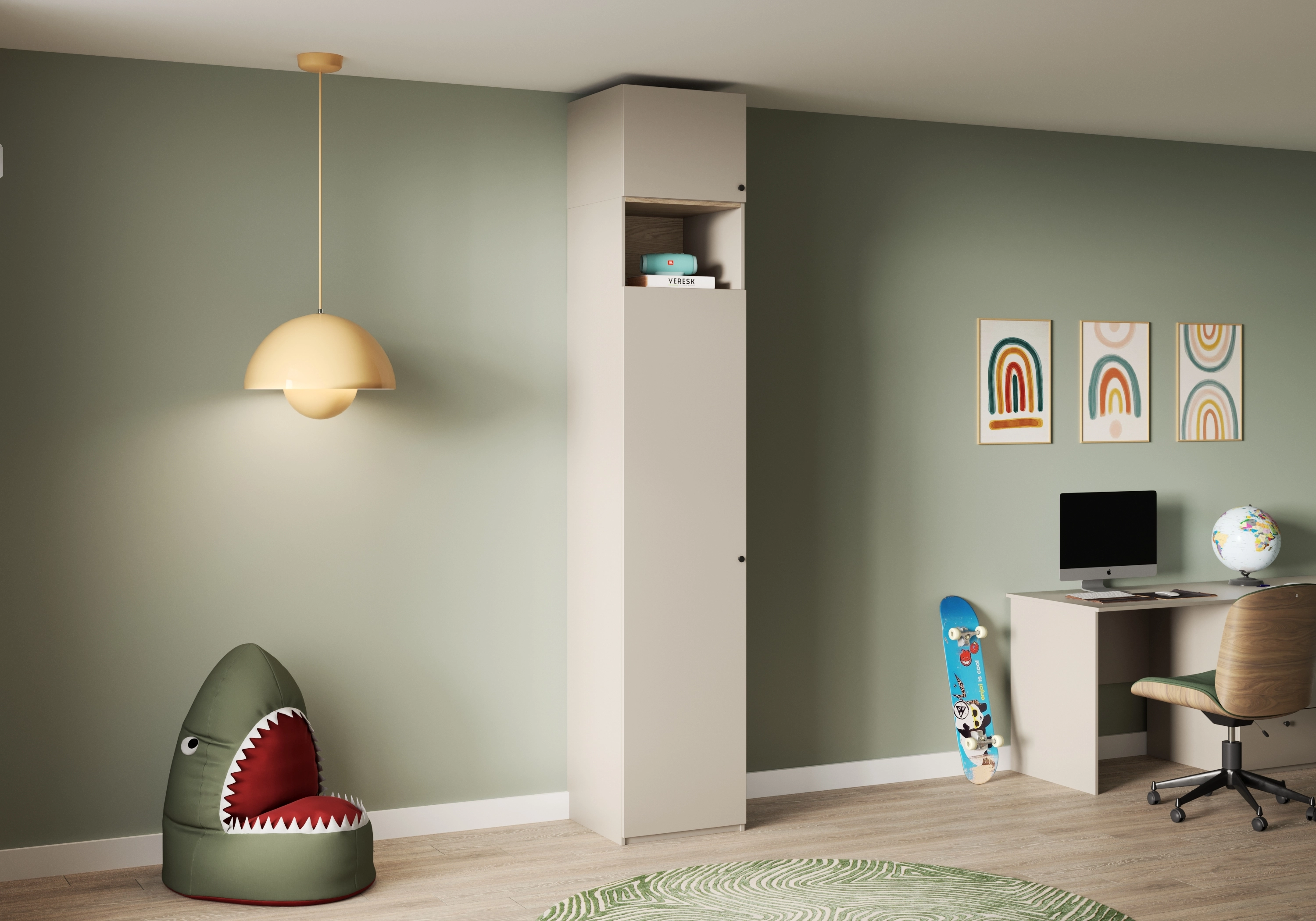 Распашной шкаф Моццо-1.1 с антресолью