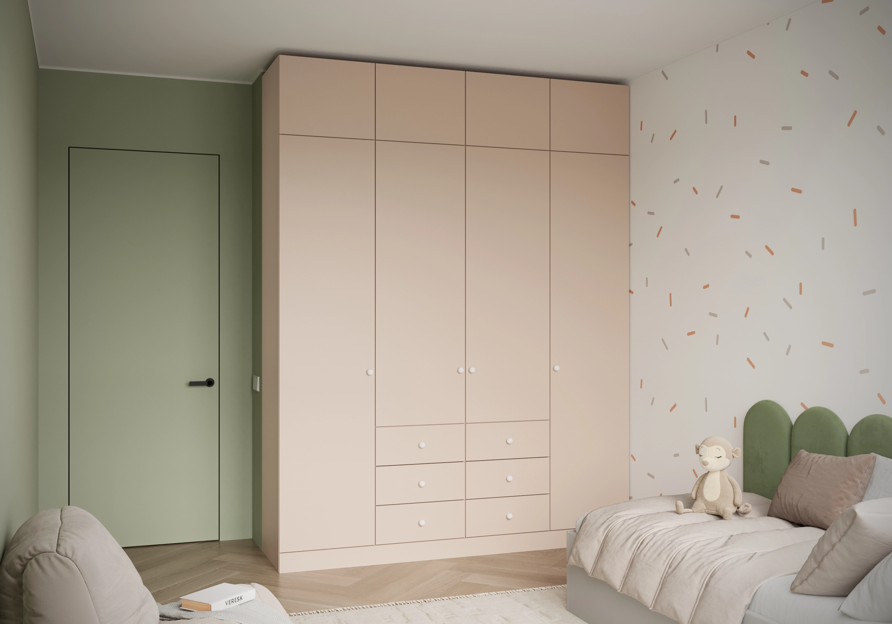 Распашной шкаф Капса-4.1.3 с антресолью